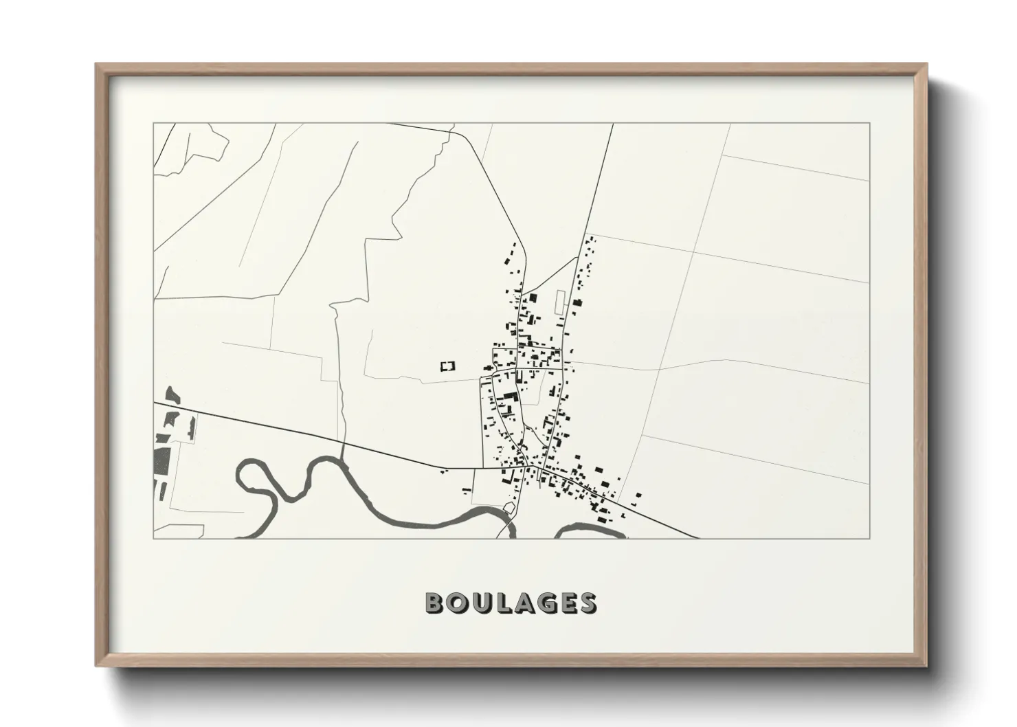 Une affiche de carte sur Boulages