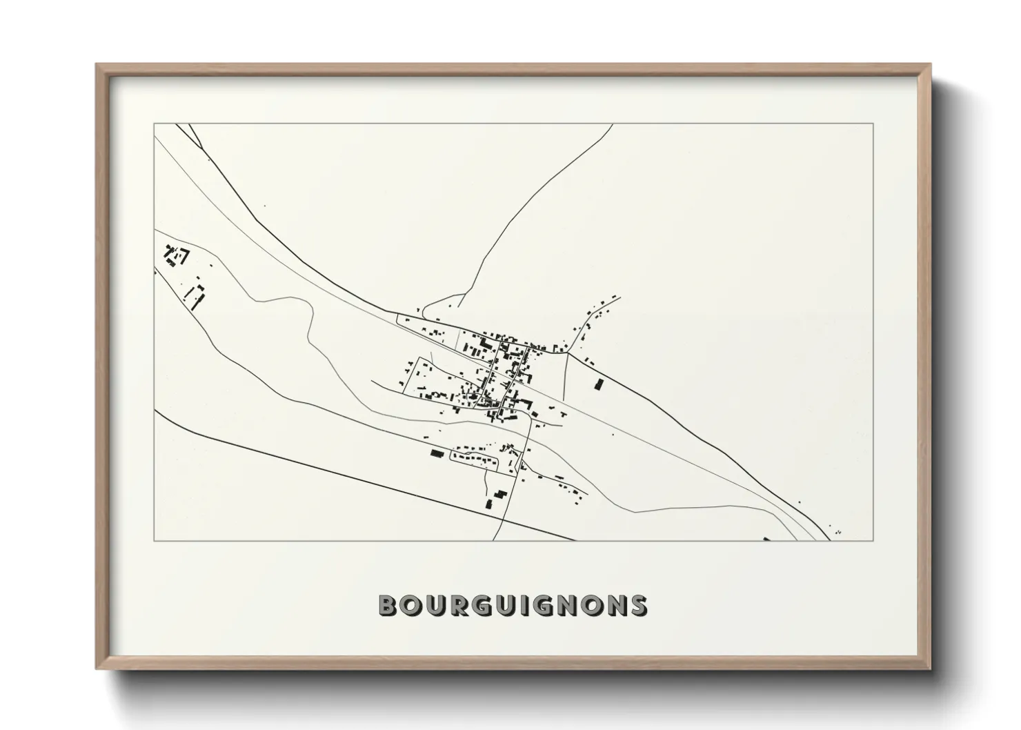 Une affiche de carte sur Bourguignons