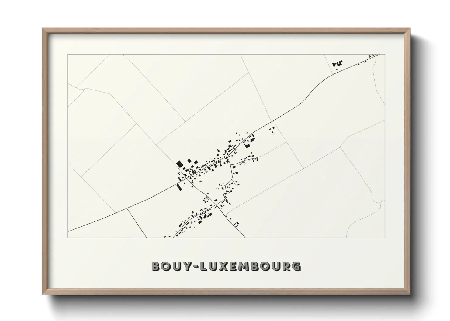 Une affiche de carte sur Bouy-Luxembourg