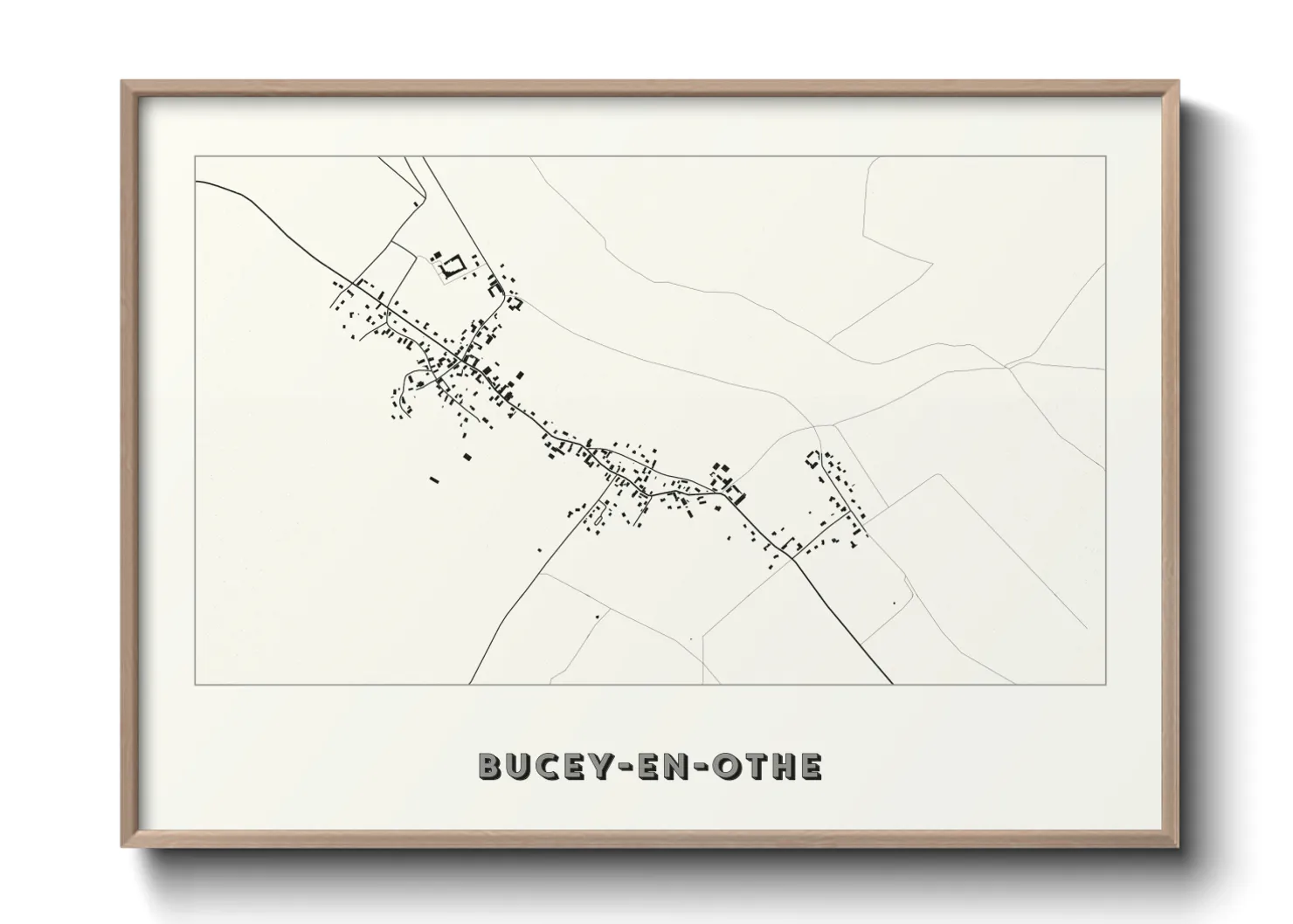 Une affiche de carte sur Bucey-en-Othe