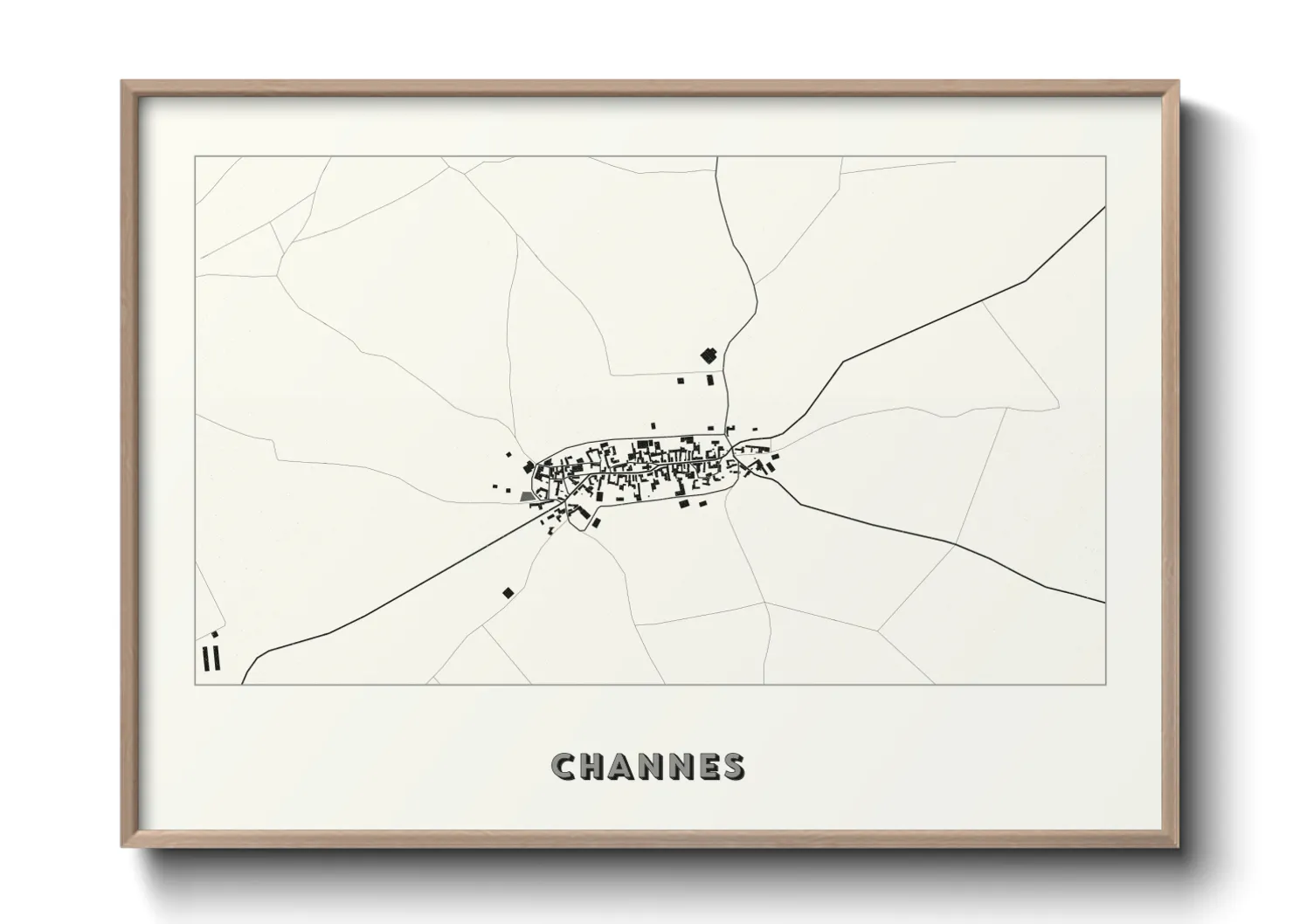Une affiche de carte sur Channes
