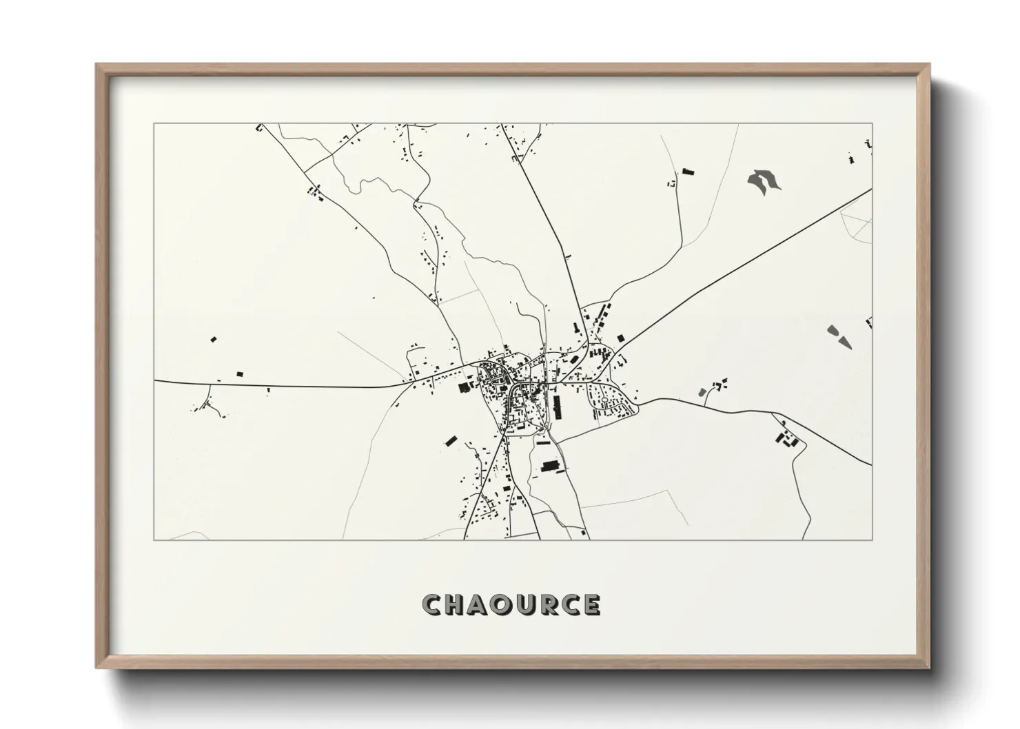 Une affiche de carte sur Chaource