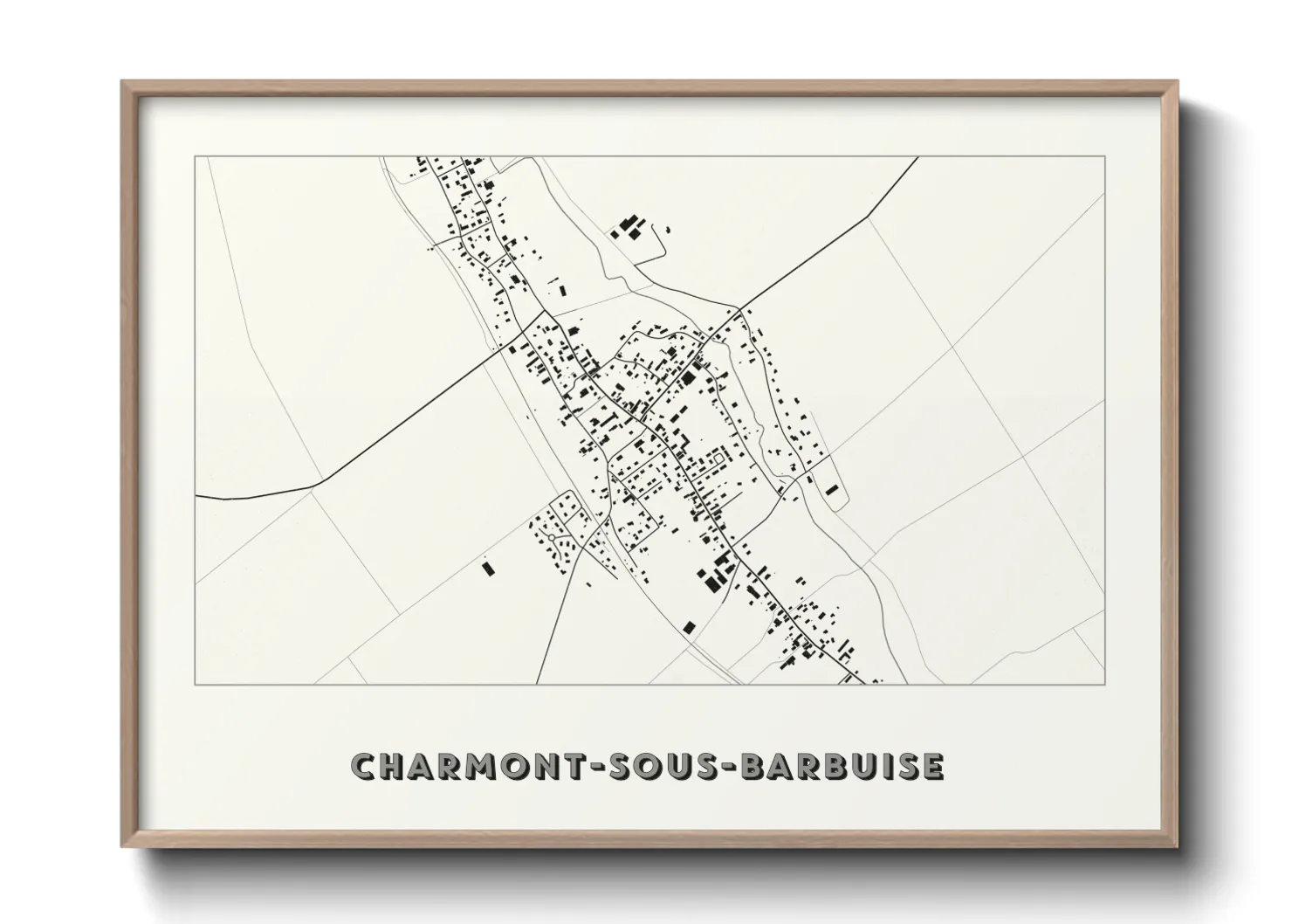 Une affiche de carte sur Charmont-sous-Barbuise