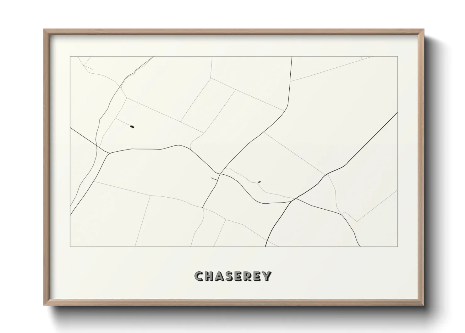 Une affiche de carte sur Chaserey