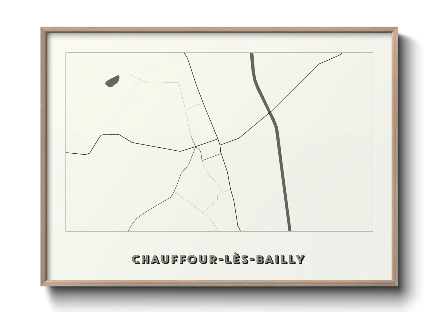 Une affiche de carte sur Chauffour-lès-Bailly