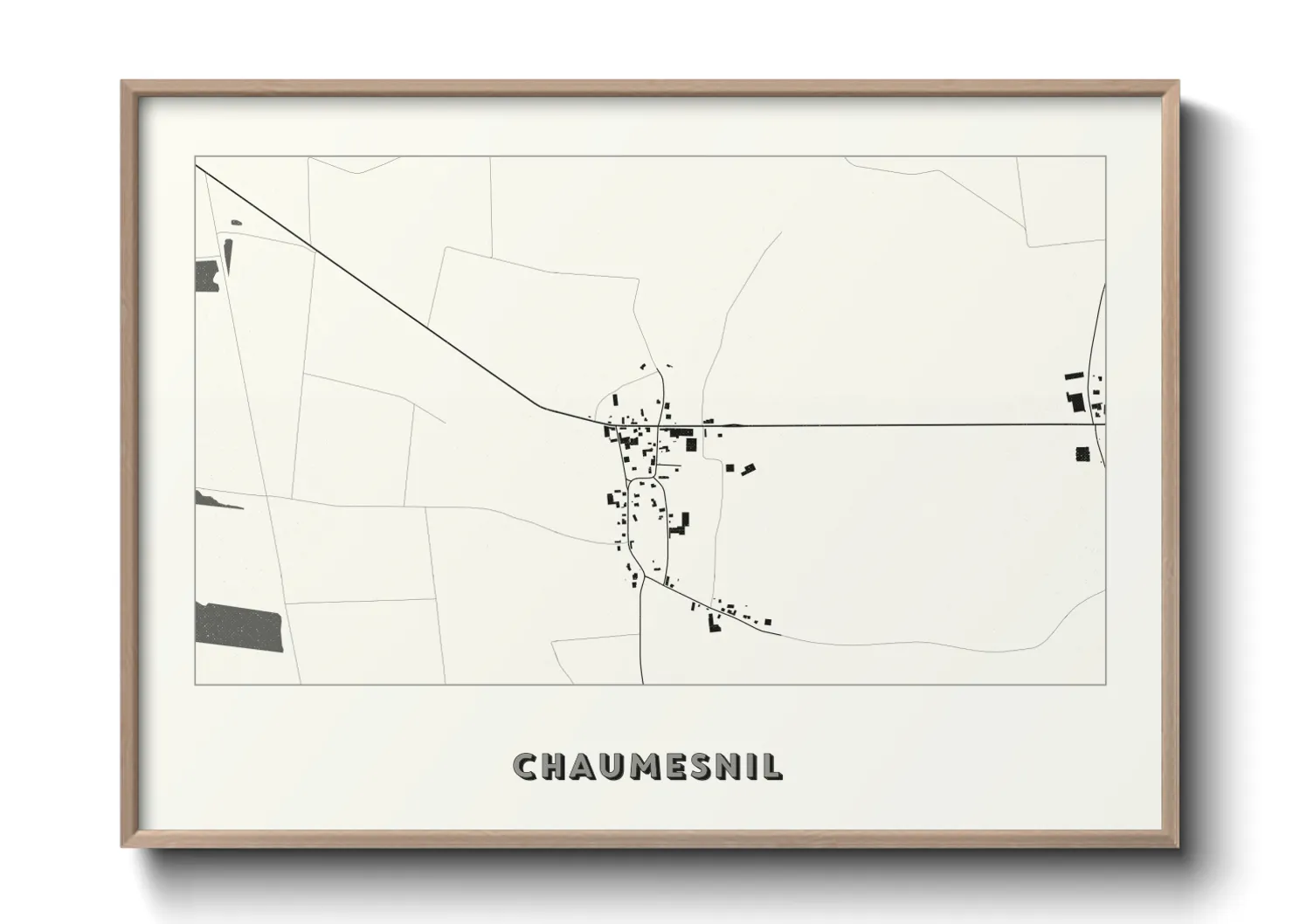 Une affiche de carte sur Chaumesnil