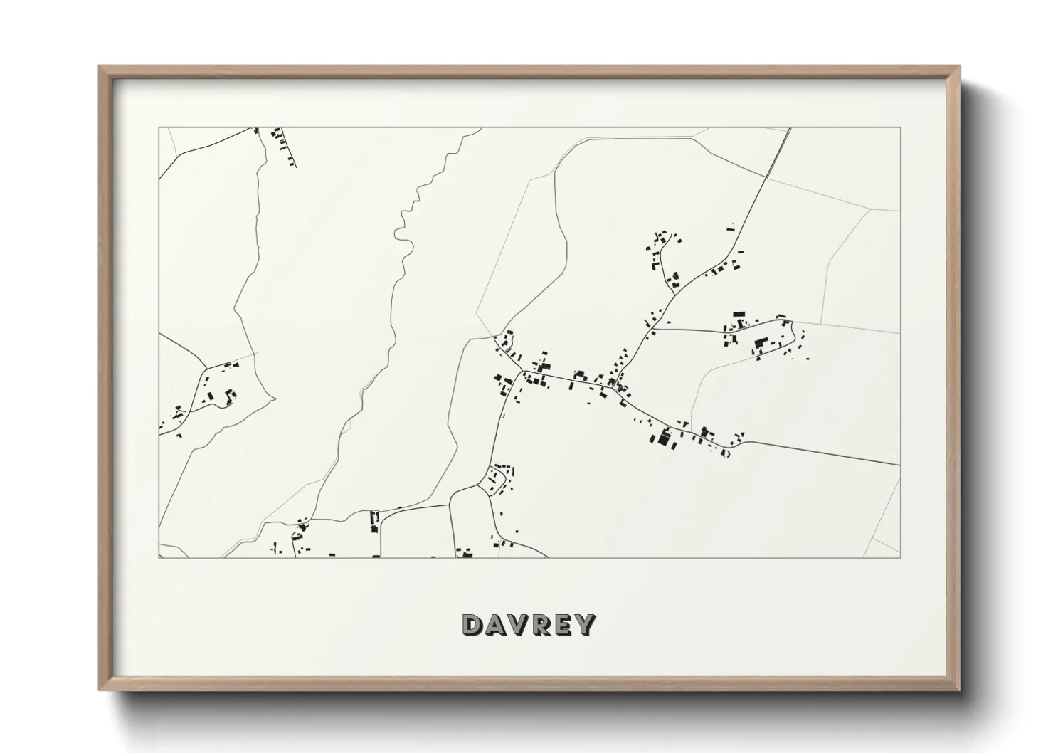 Une affiche de carte sur Davrey