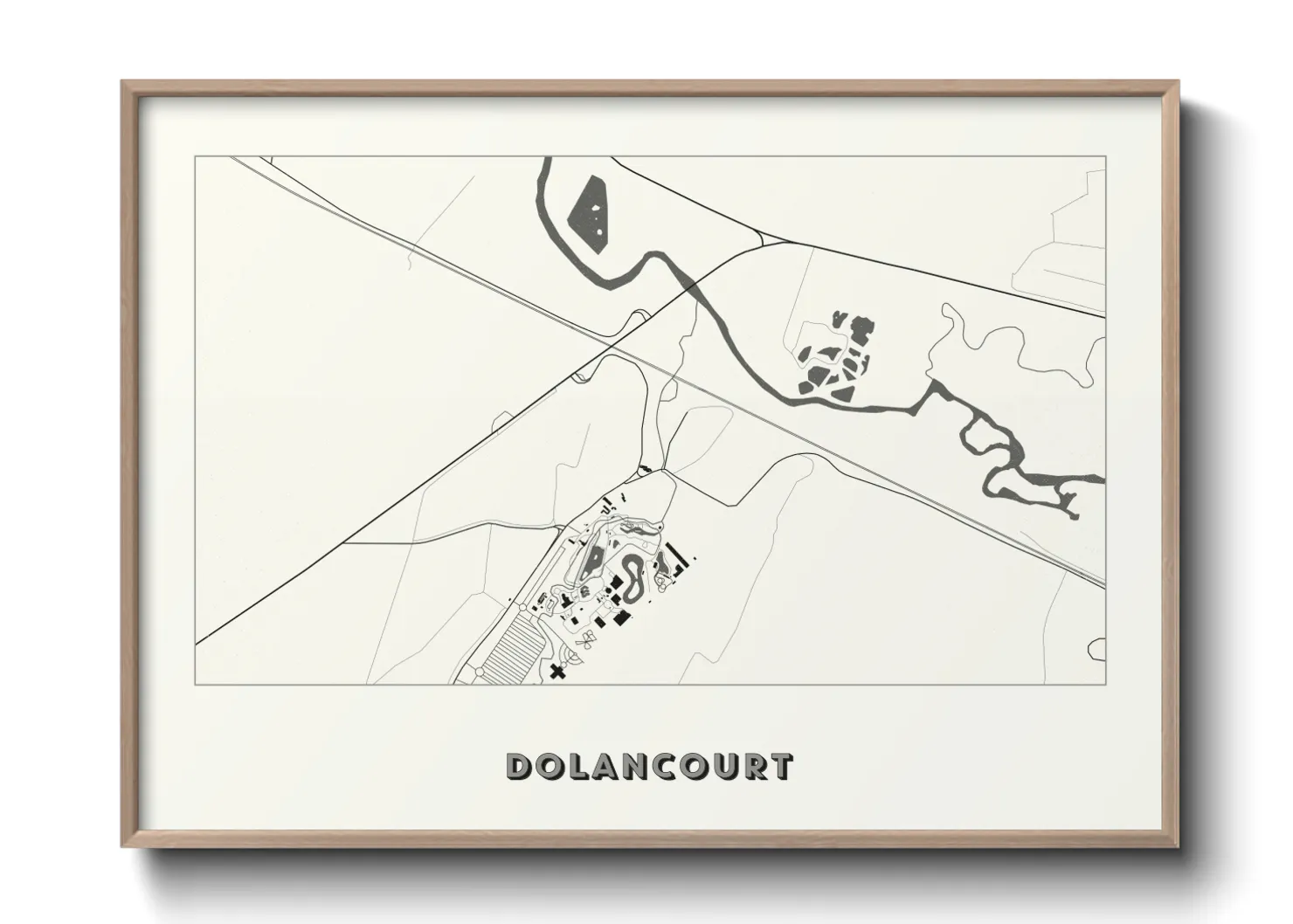 Une affiche de carte sur Dolancourt