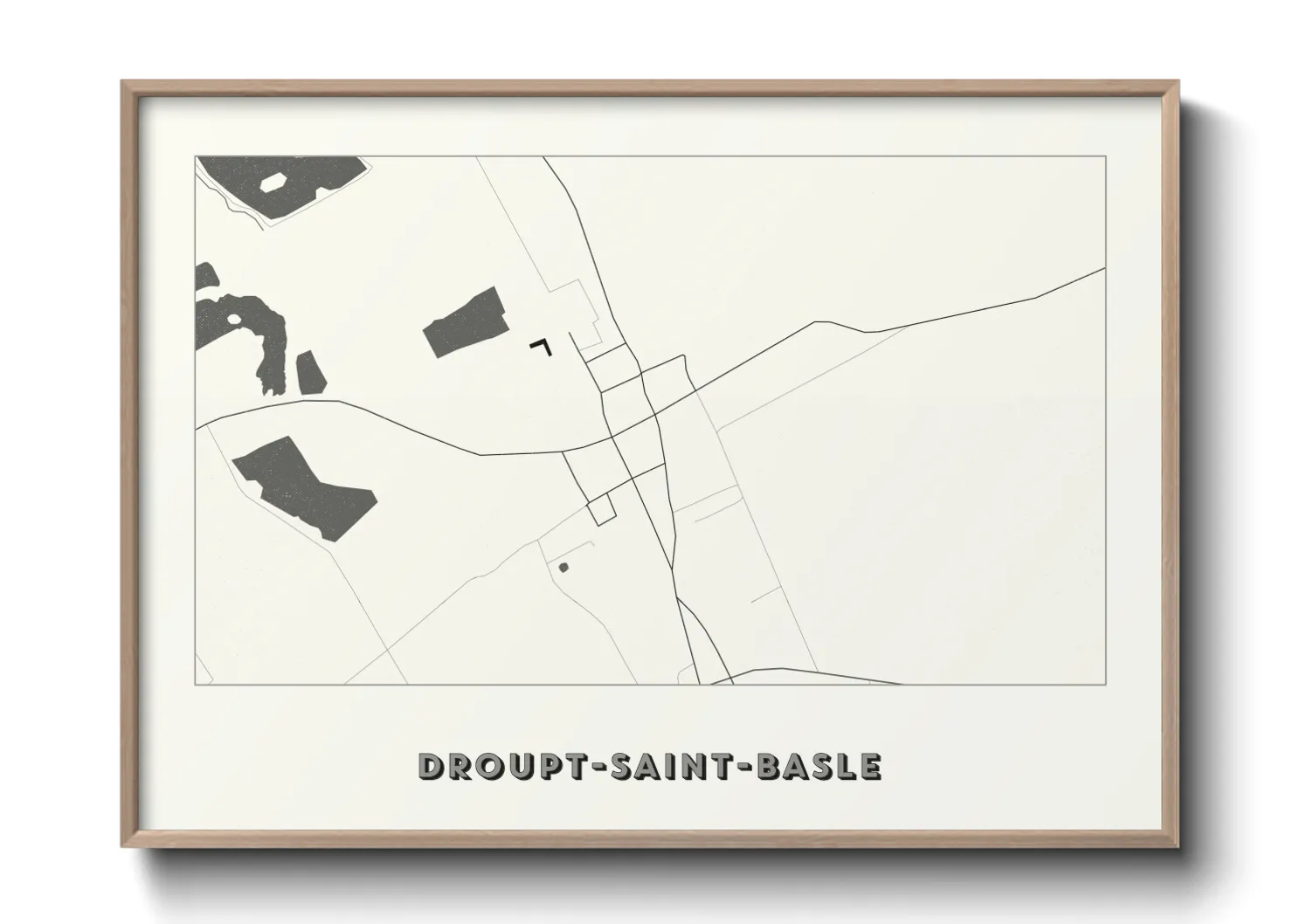 Une affiche de carte sur Droupt-Saint-Basle