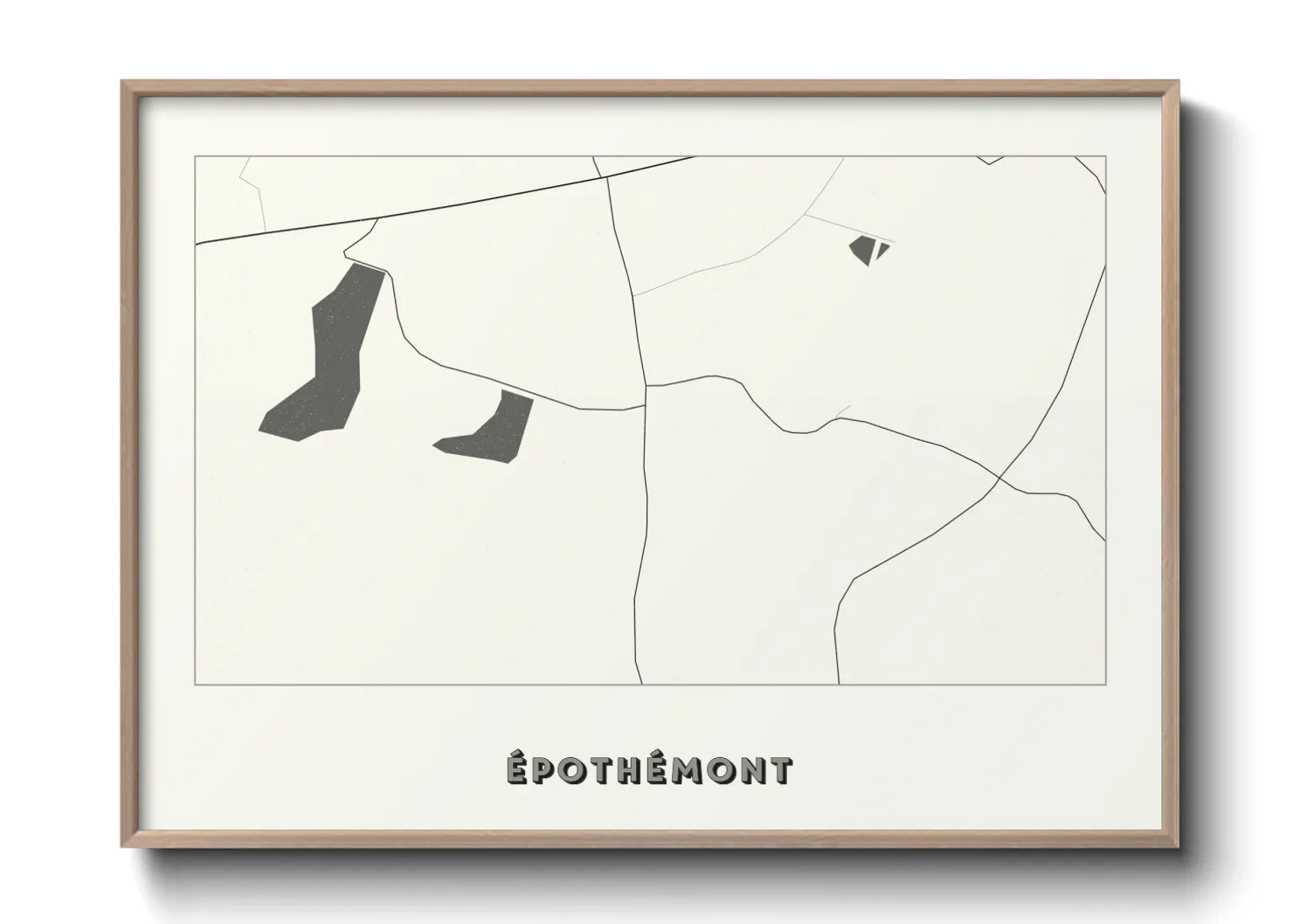 Une affiche de carte sur Épothémont