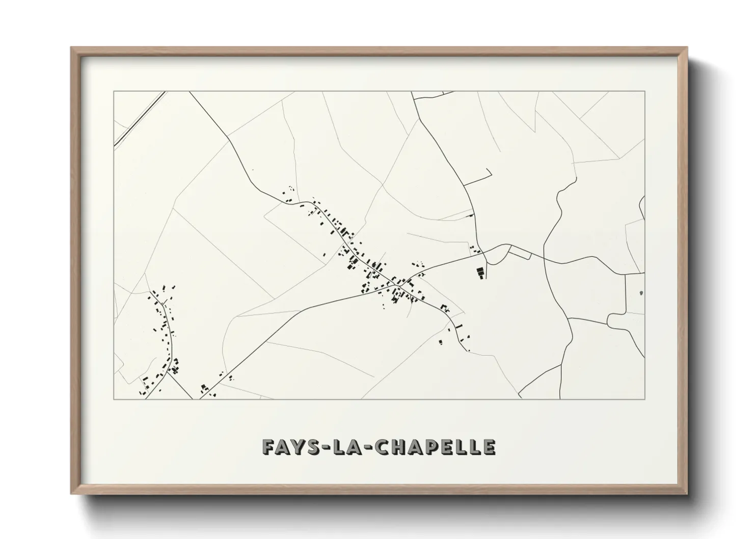 Une affiche de carte sur Fays-la-Chapelle