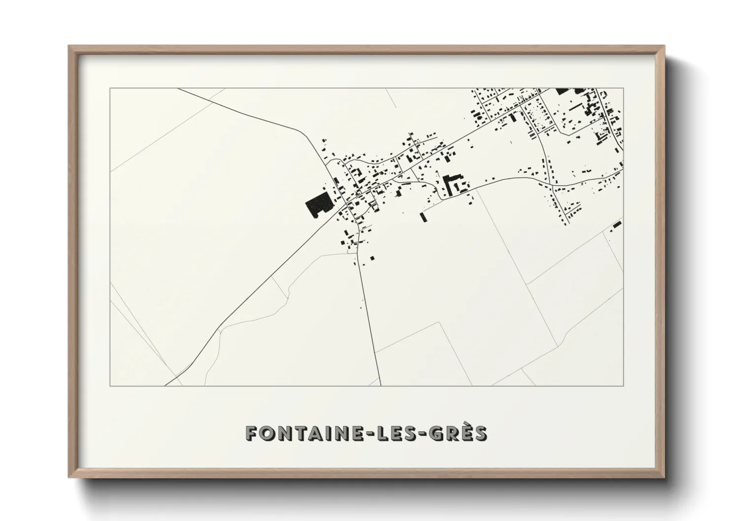 Une affiche de carte sur Fontaine-les-Grès