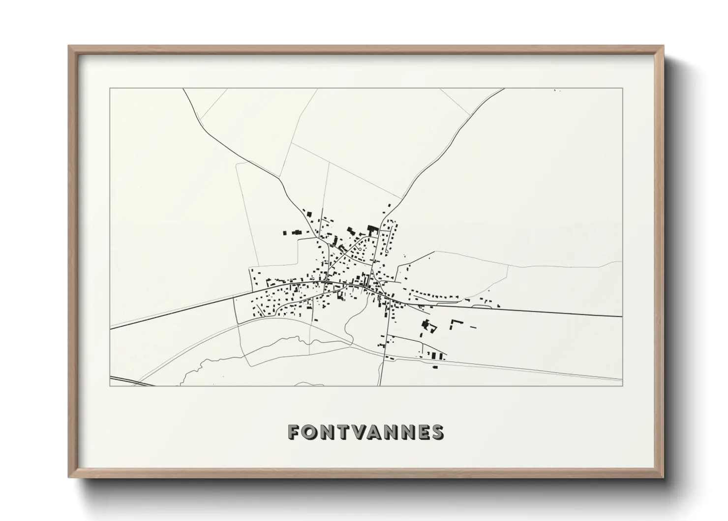Une affiche de carte sur Fontvannes