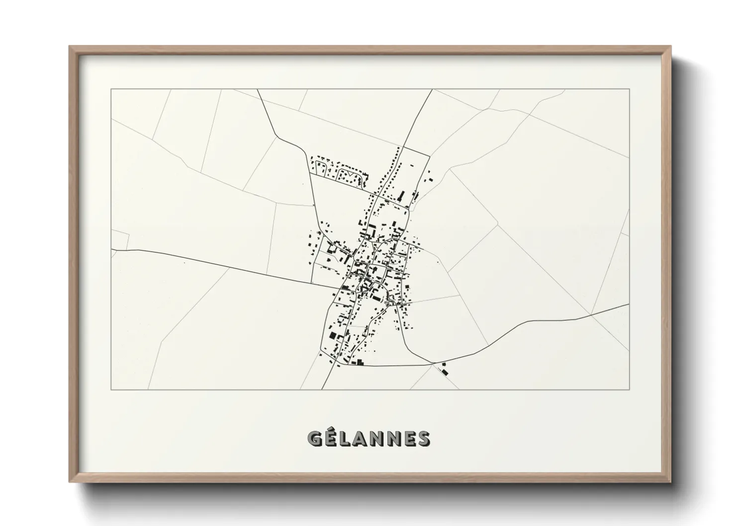 Une affiche de carte sur Gélannes