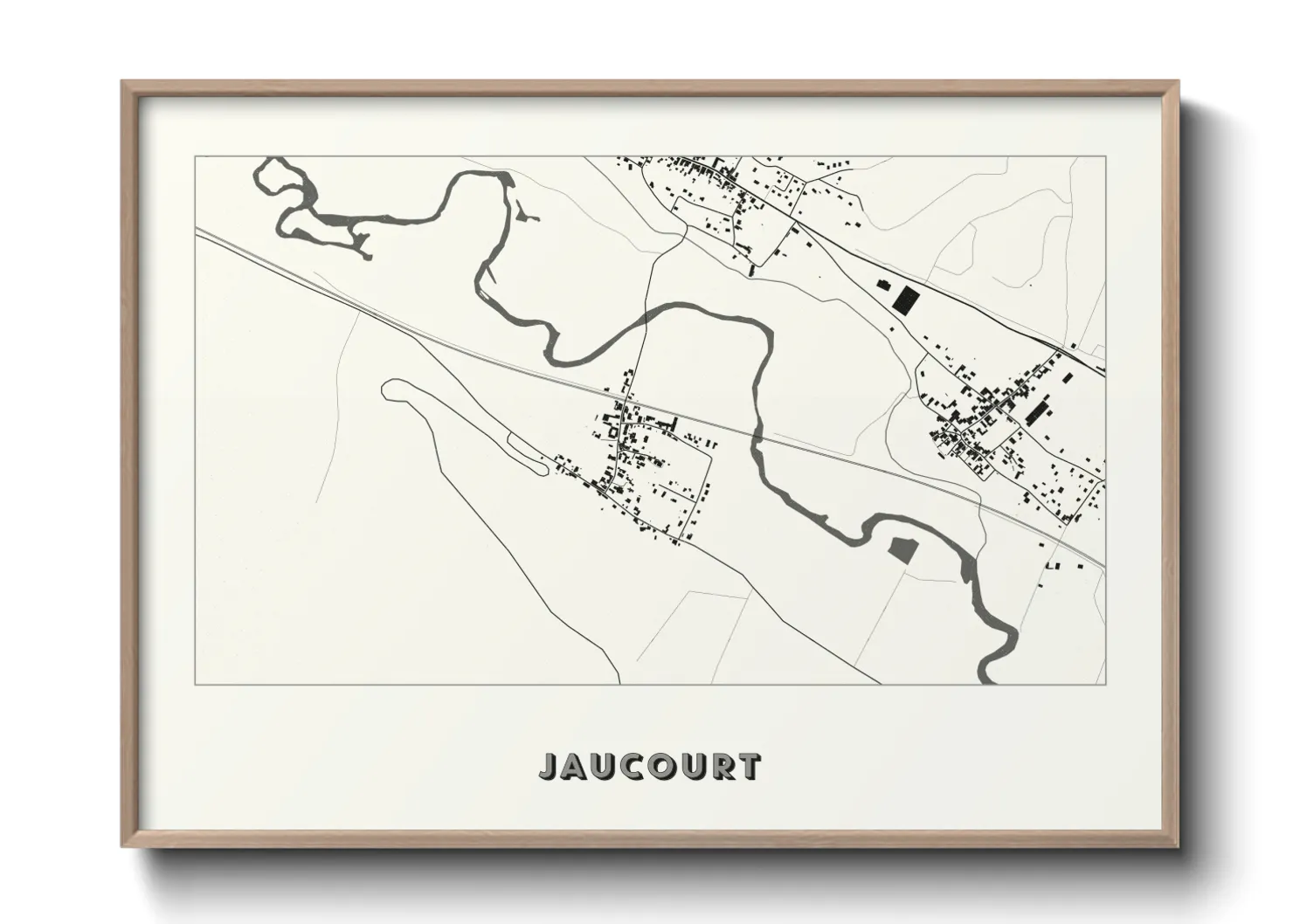 Une affiche de carte sur Jaucourt