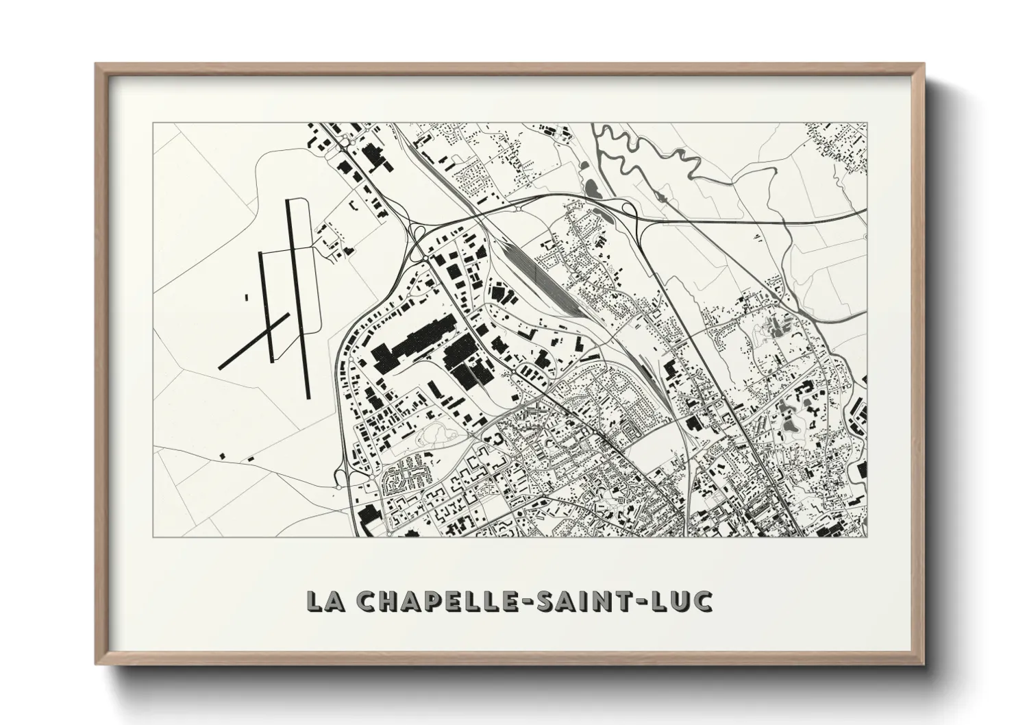 Une affiche de carte sur La Chapelle-Saint-Luc