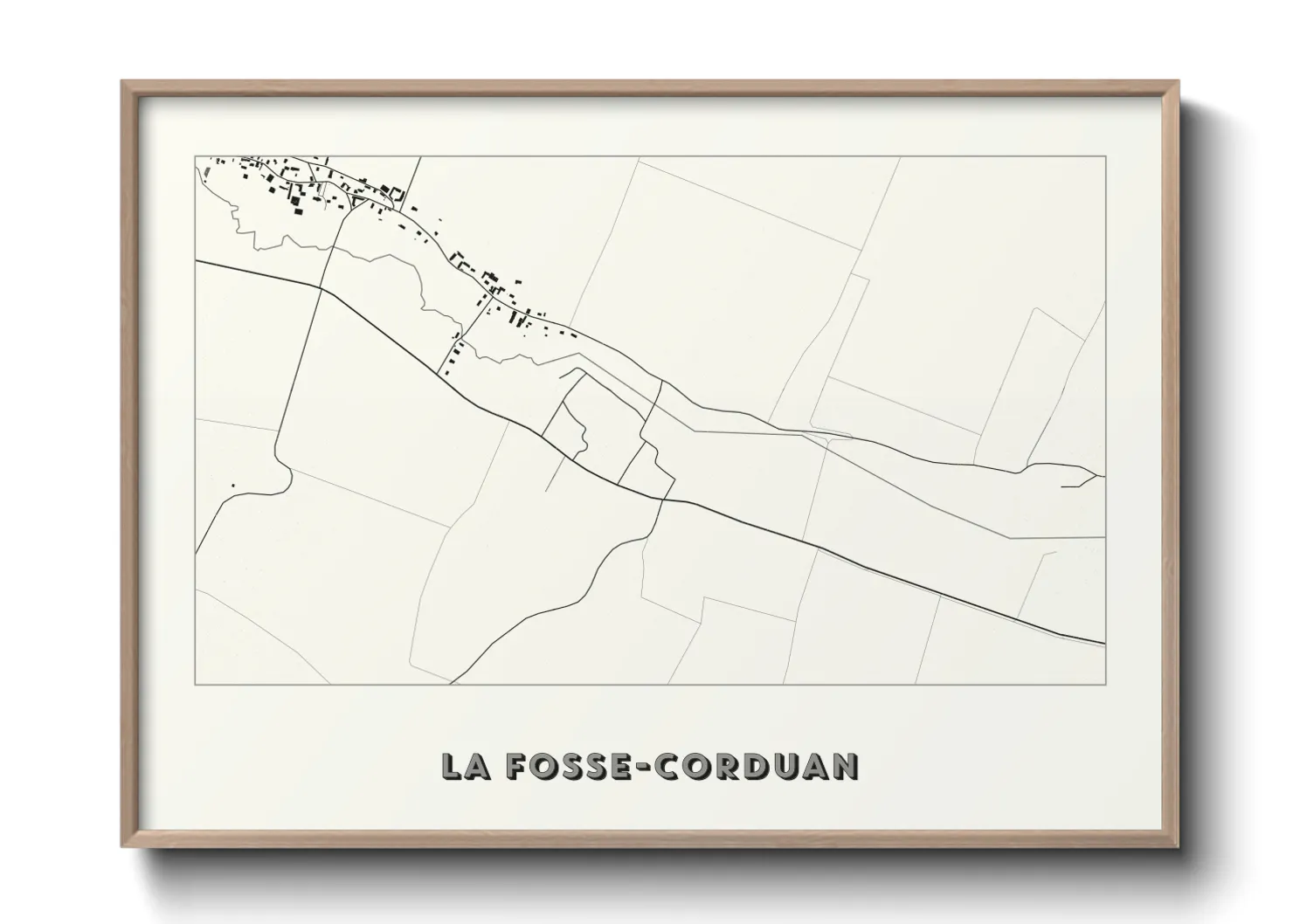Une affiche de carte sur La Fosse-Corduan