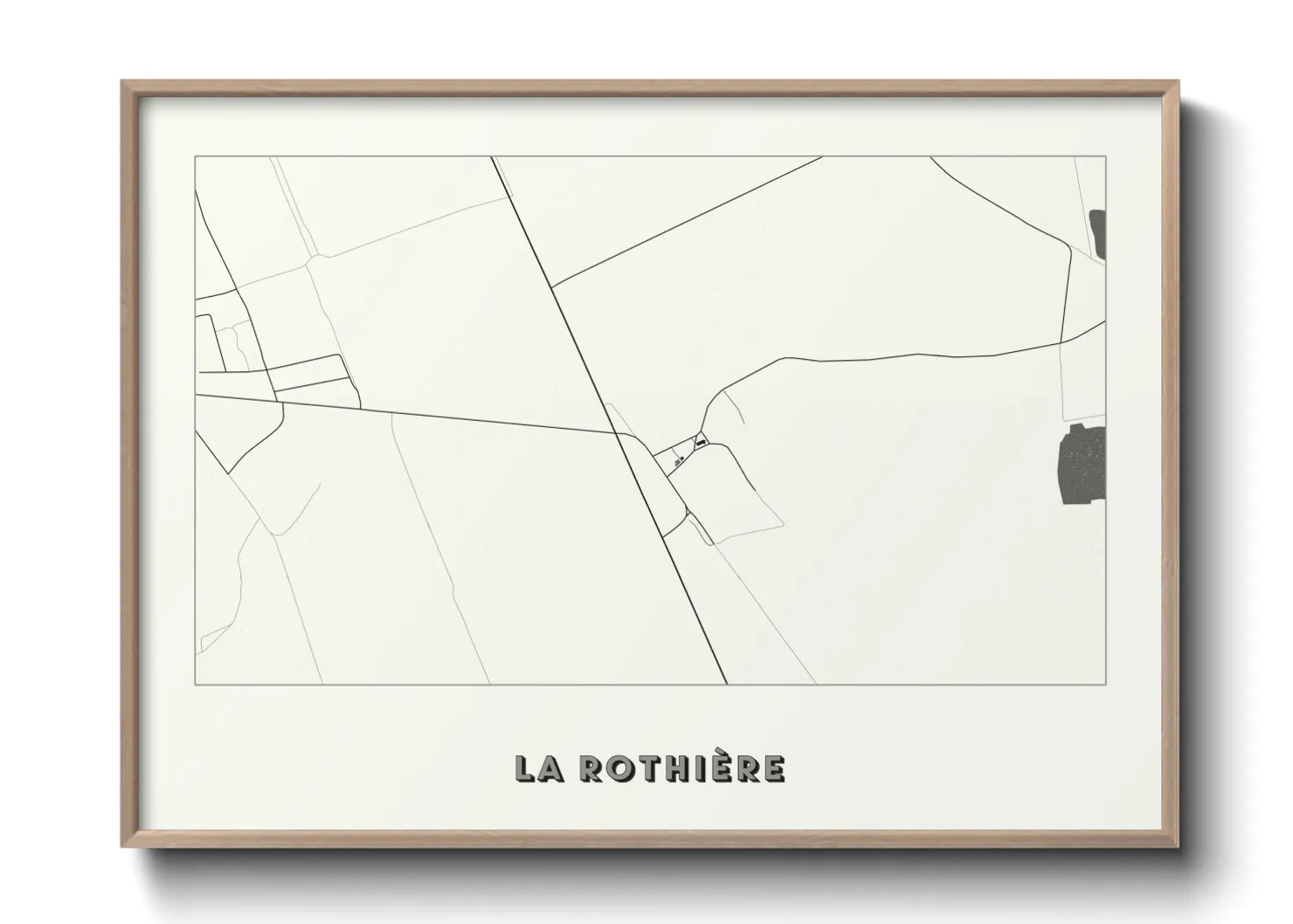 Une affiche de carte sur La Rothière