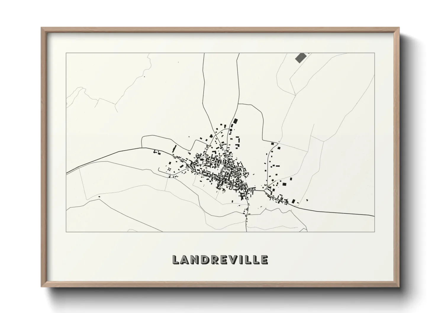 Une affiche de carte sur Landreville