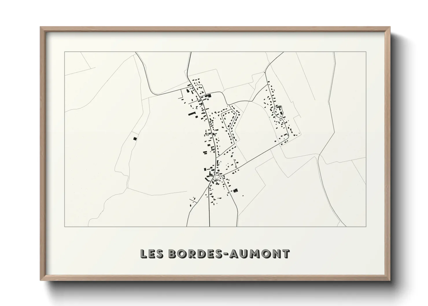 Une affiche de carte sur Les Bordes-Aumont