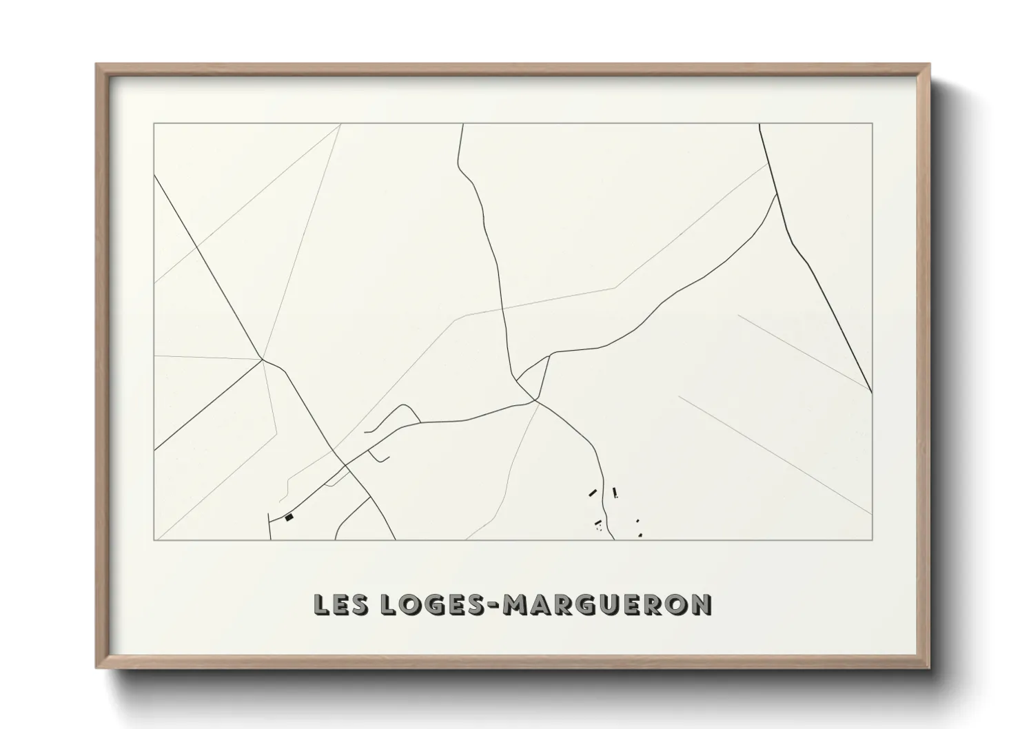Une affiche de carte sur Les Loges-Margueron