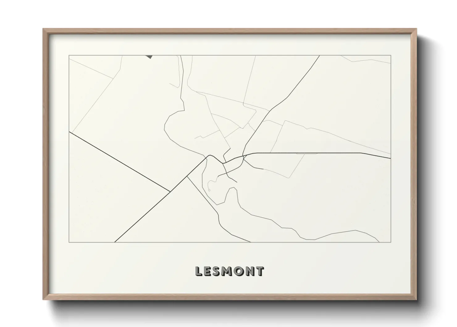 Une affiche de carte sur Lesmont