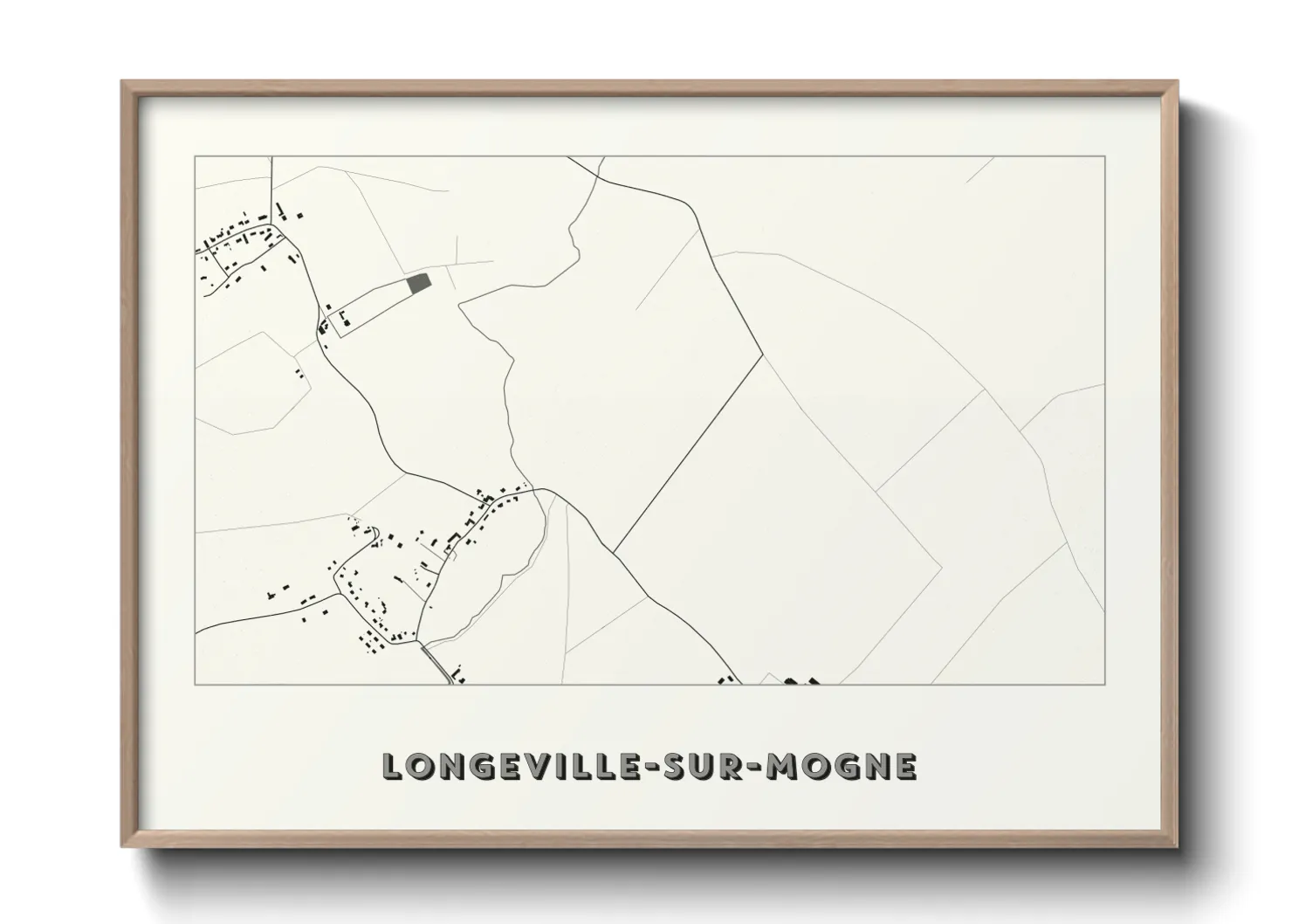 Une affiche de carte sur Longeville-sur-Mogne