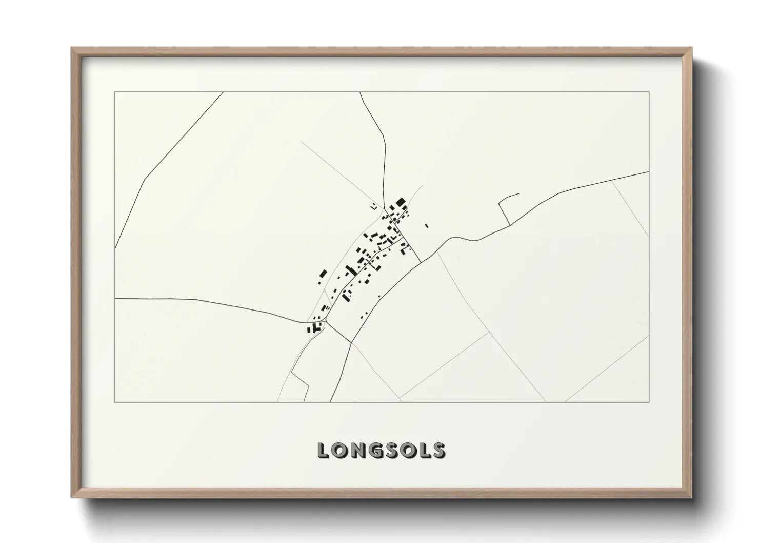 Une affiche de carte sur Longsols