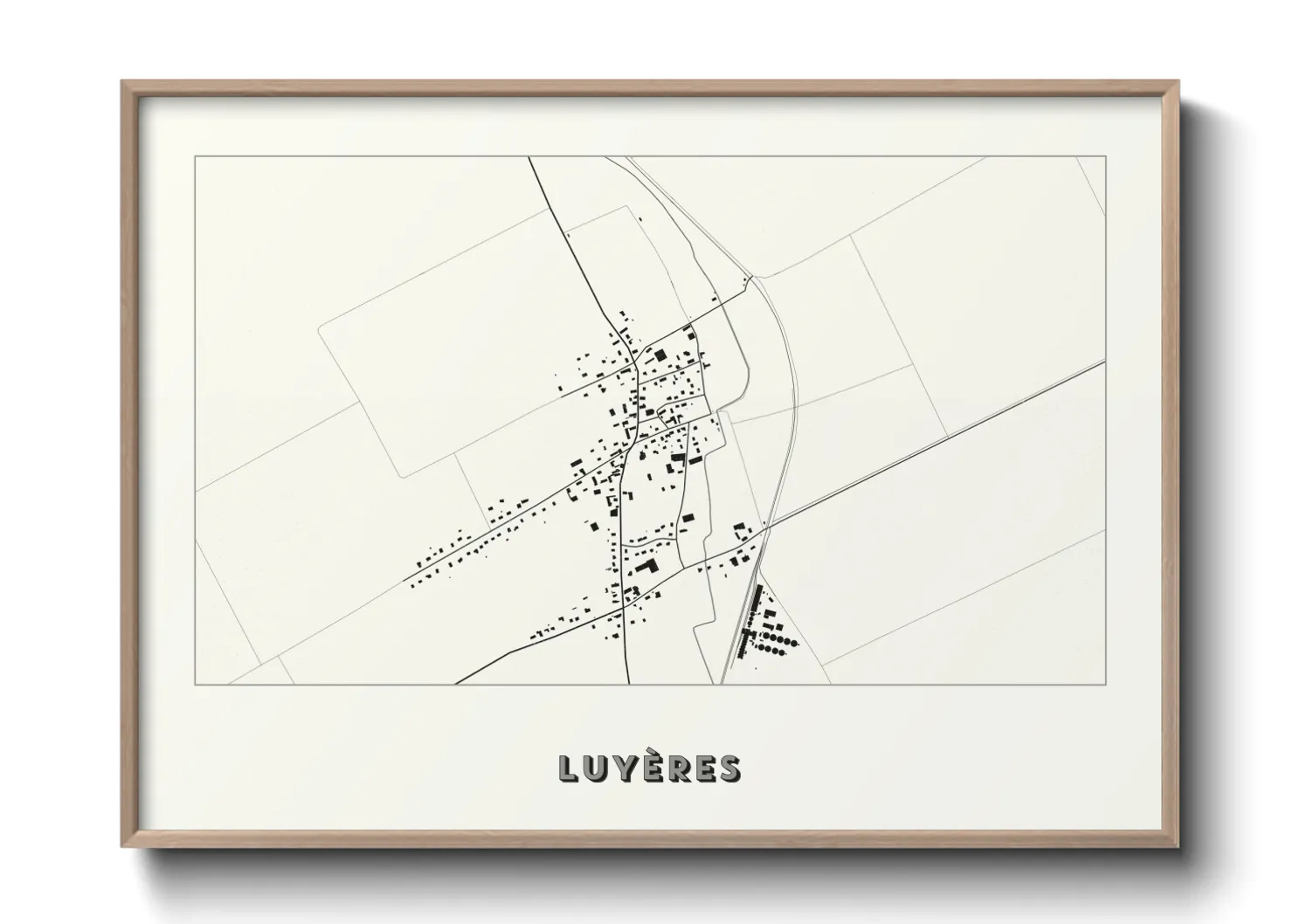 Une affiche de carte sur Luyères