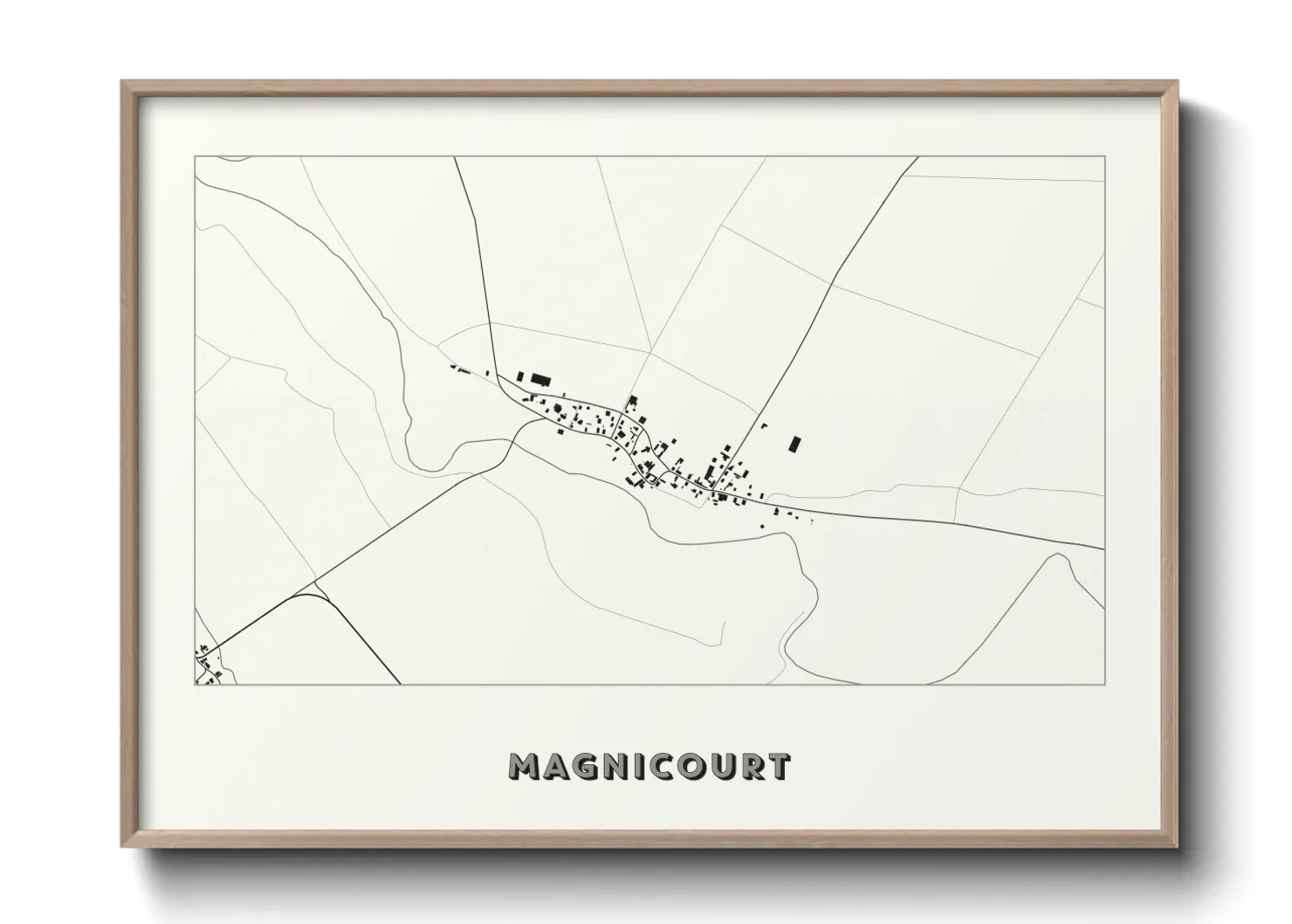 Une affiche de carte sur Magnicourt
