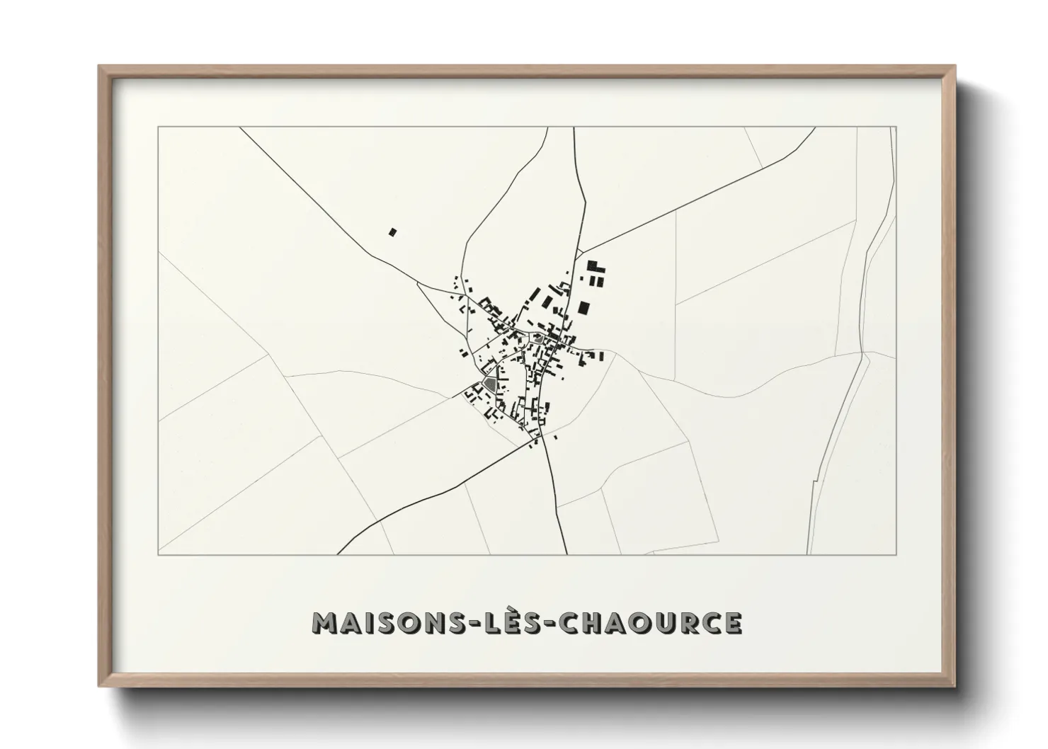 Une affiche de carte sur Maisons-lès-Chaource