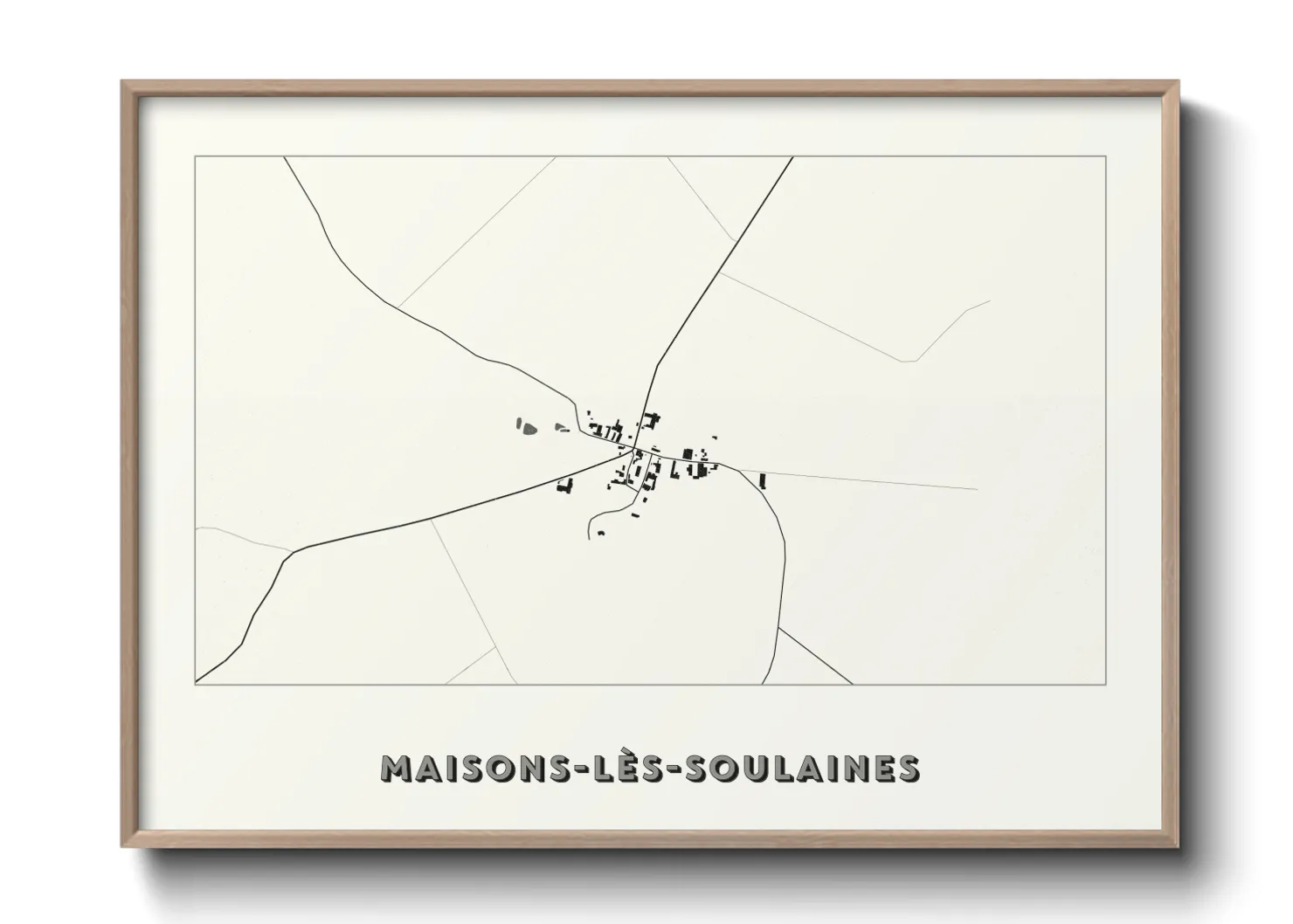 Une affiche de carte sur Maisons-lès-Soulaines