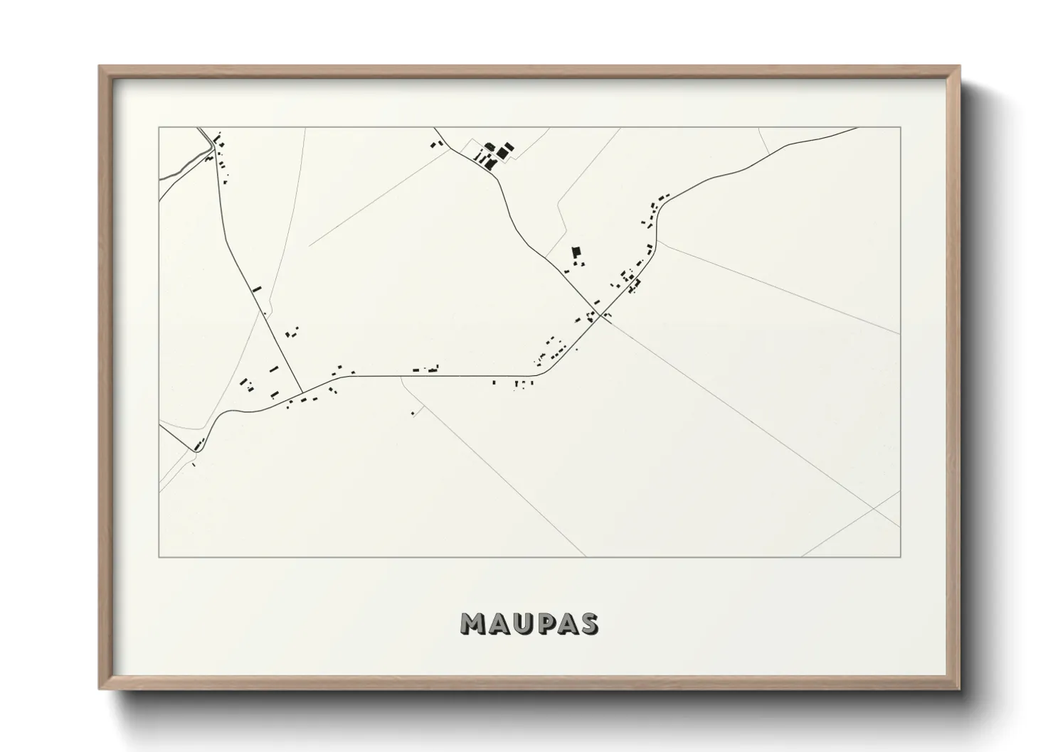 Une affiche de carte sur Maupas