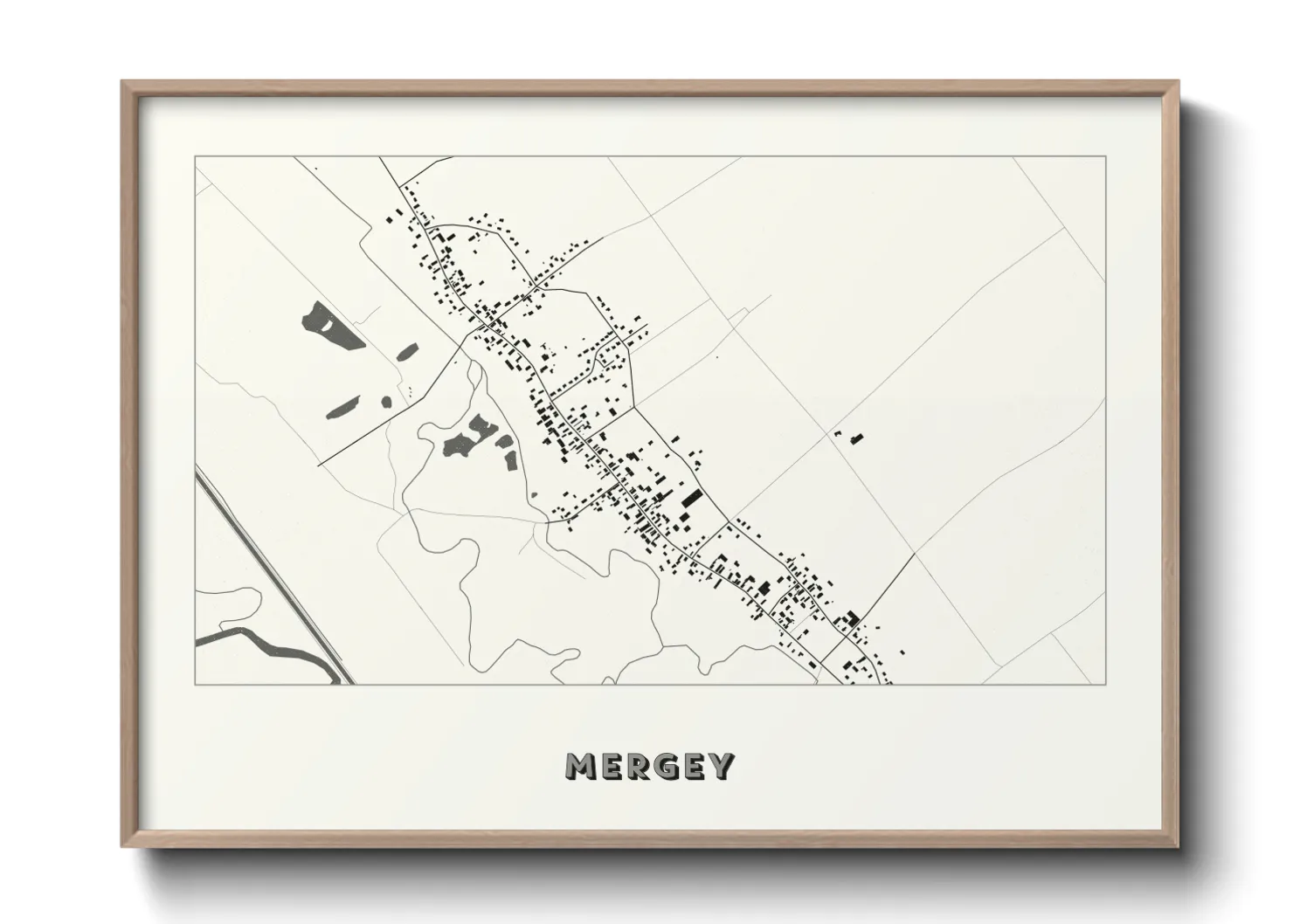 Une affiche de carte sur Mergey