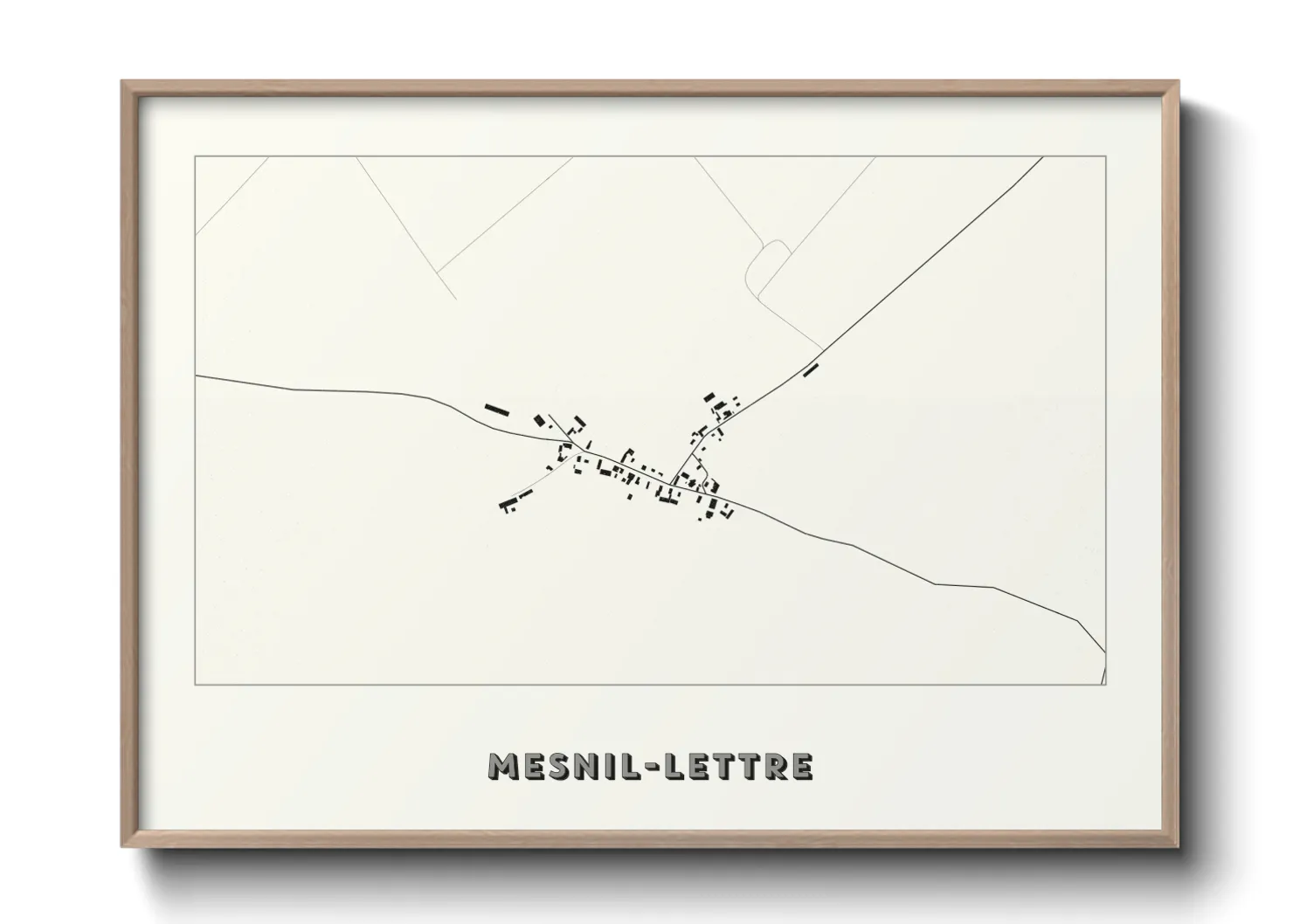 Une affiche de carte sur Mesnil-Lettre