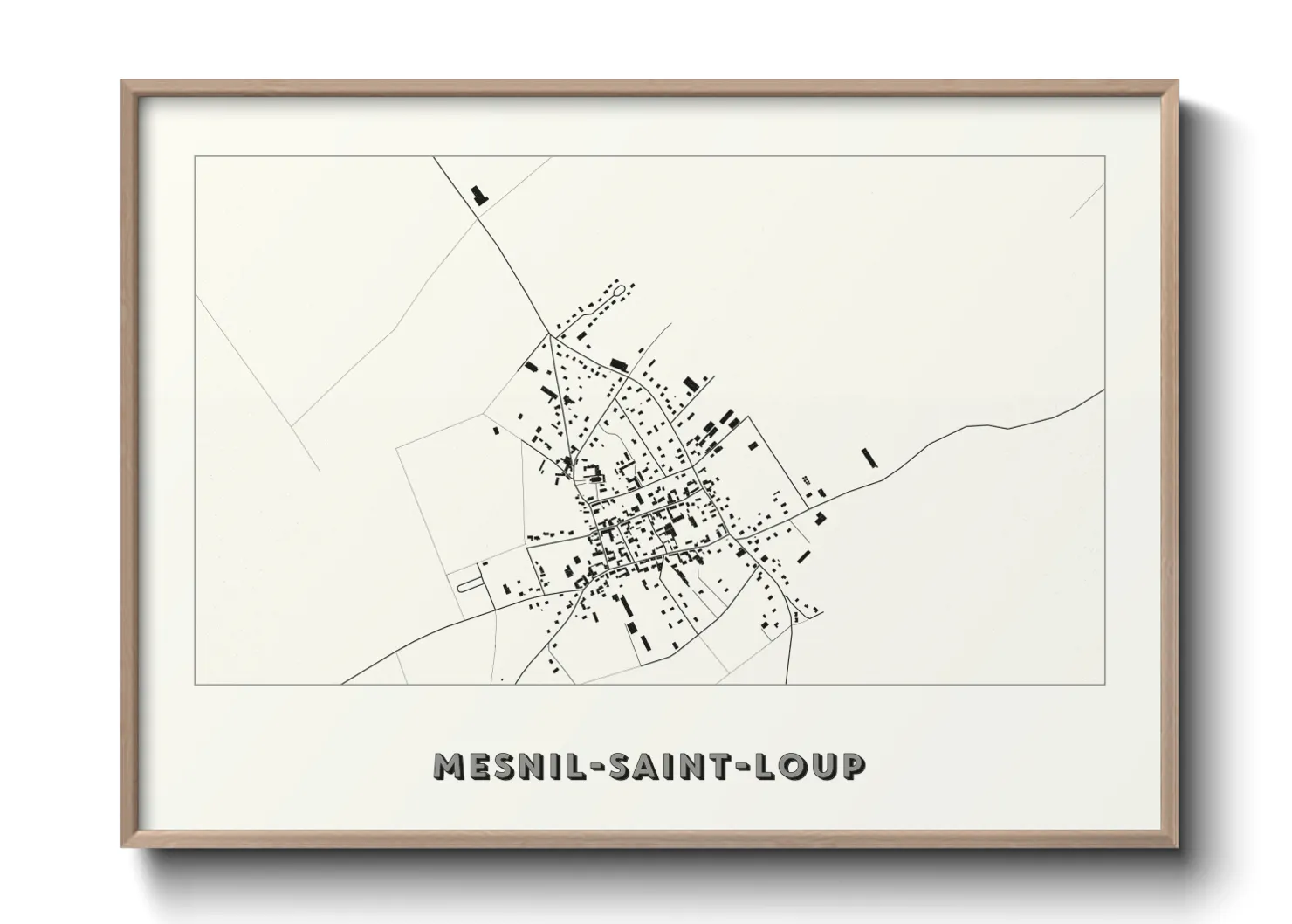 Une affiche de carte sur Mesnil-Saint-Loup