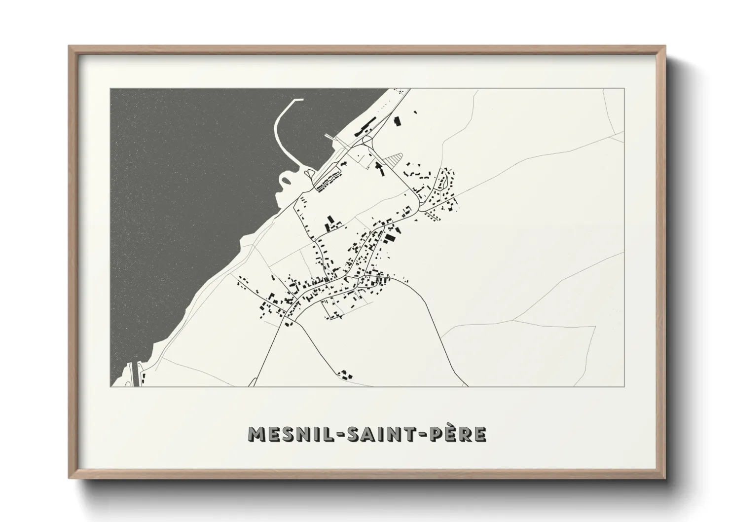 Une affiche de carte sur Mesnil-Saint-Père