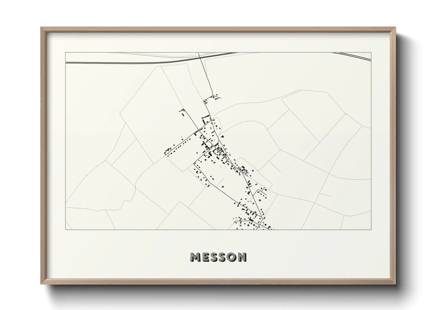 Une affiche de carte sur Messon