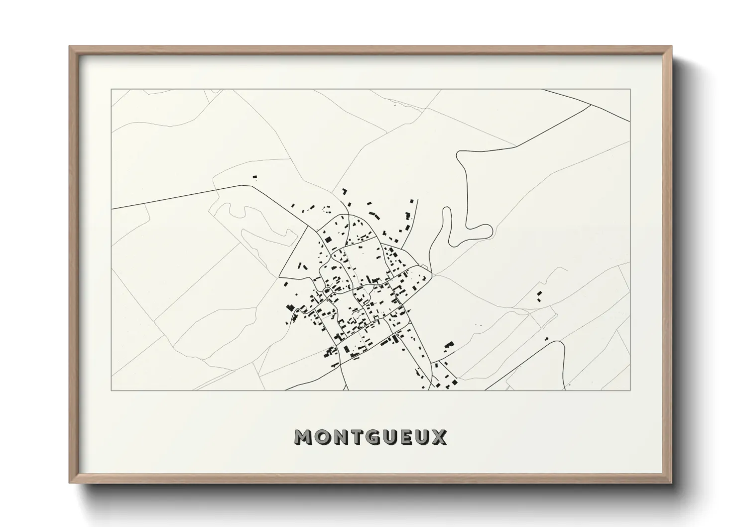 Une affiche de carte sur Montgueux