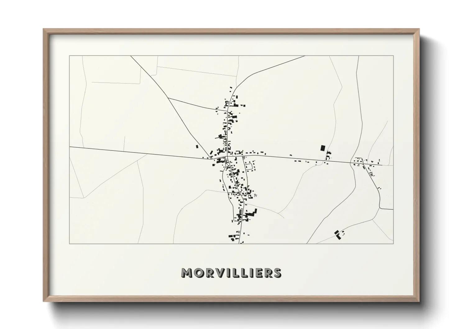 Une affiche de carte sur Morvilliers