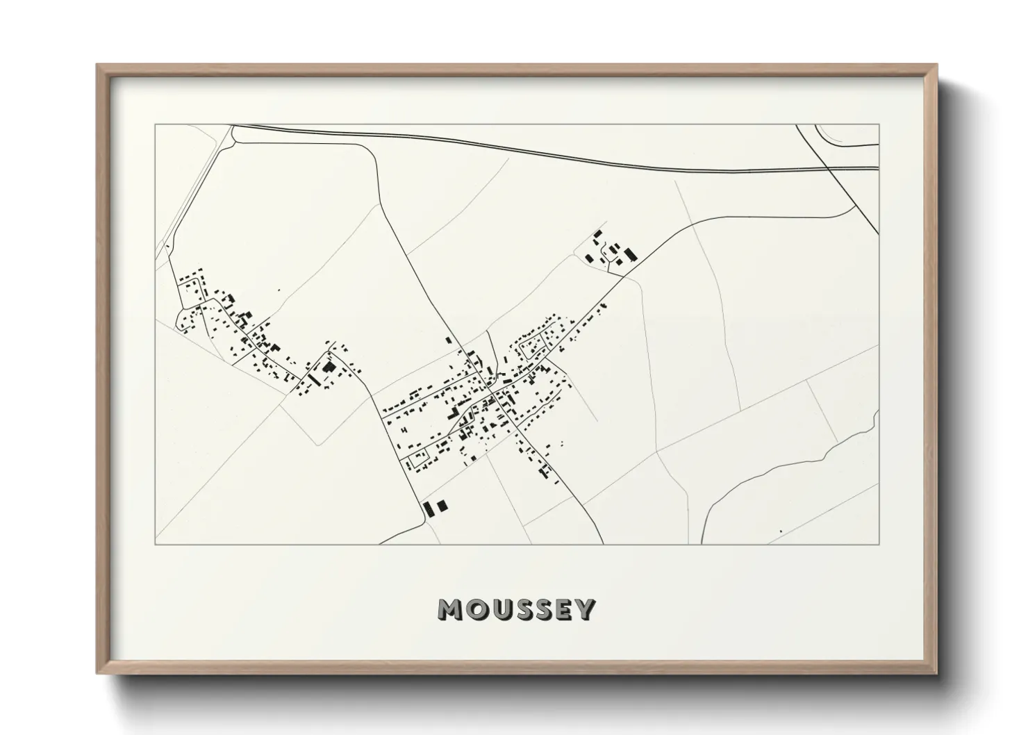 Une affiche de carte sur Moussey