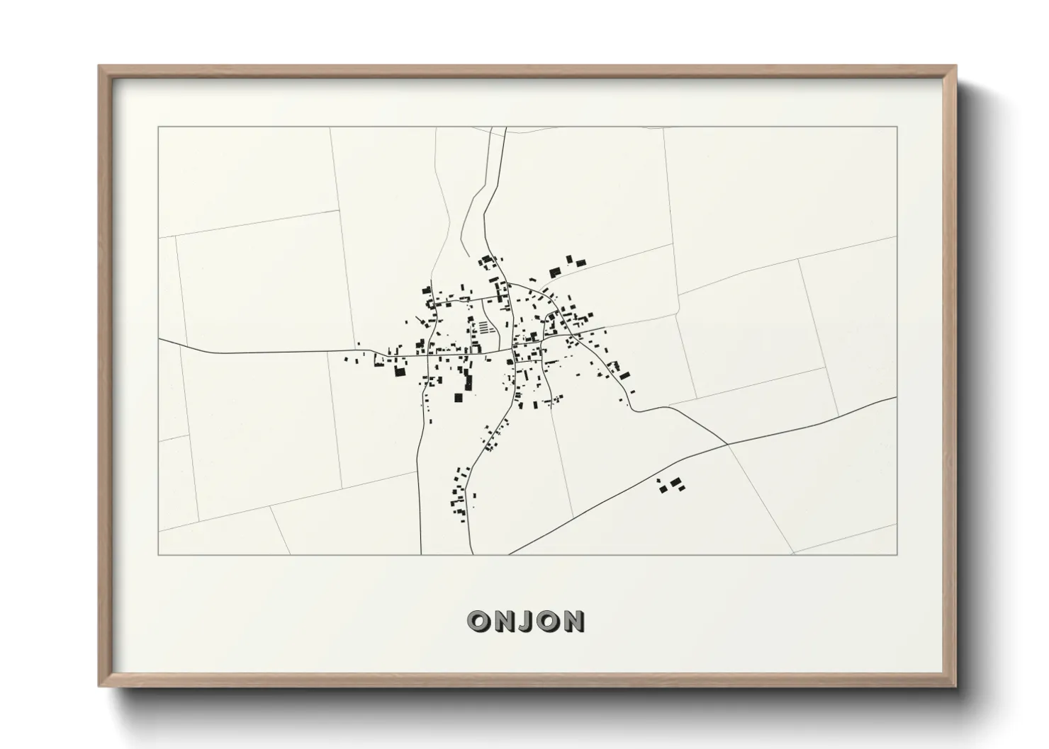 Une affiche de carte sur Onjon