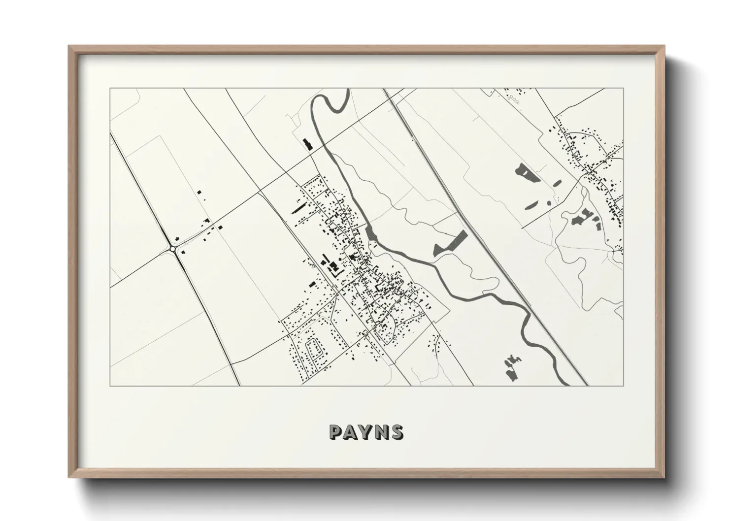 Une affiche de carte sur Payns