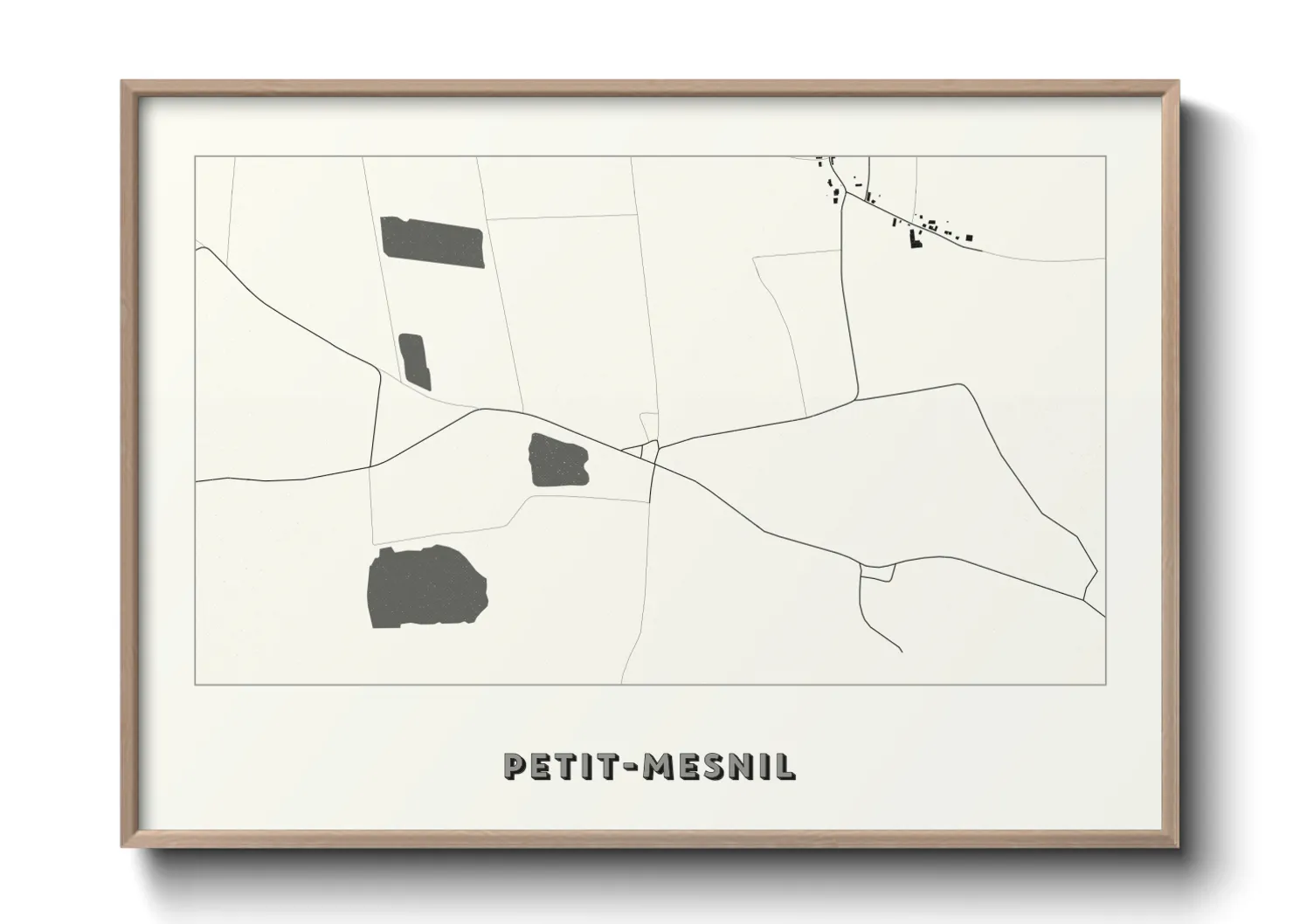 Une affiche de carte sur Petit-Mesnil