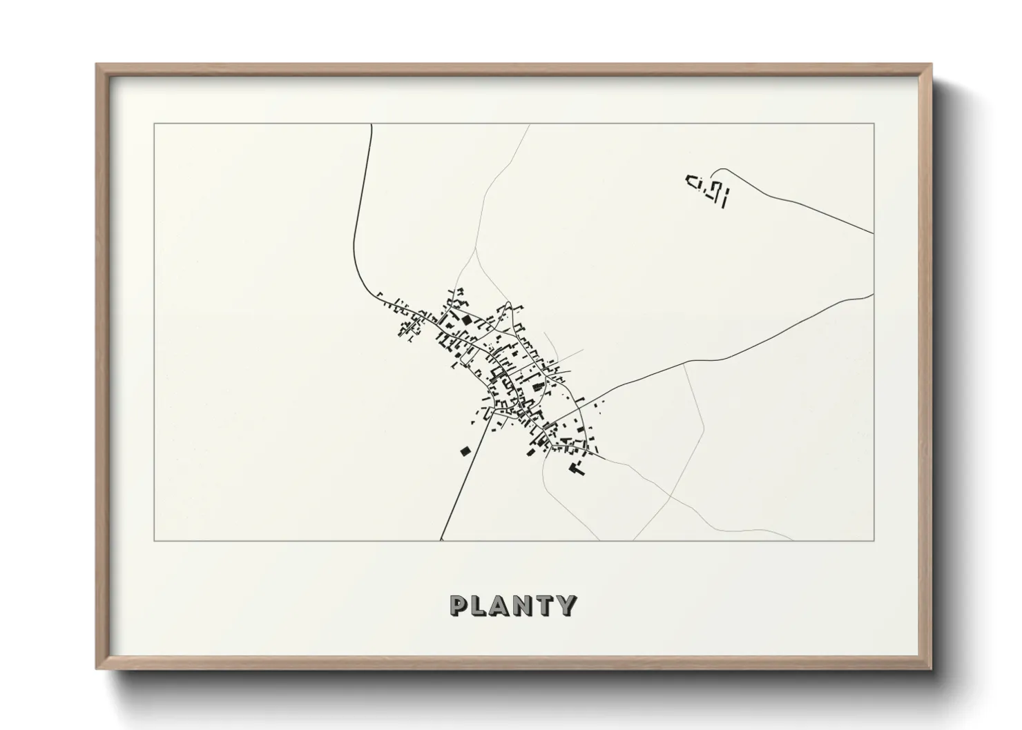 Une affiche de carte sur Planty
