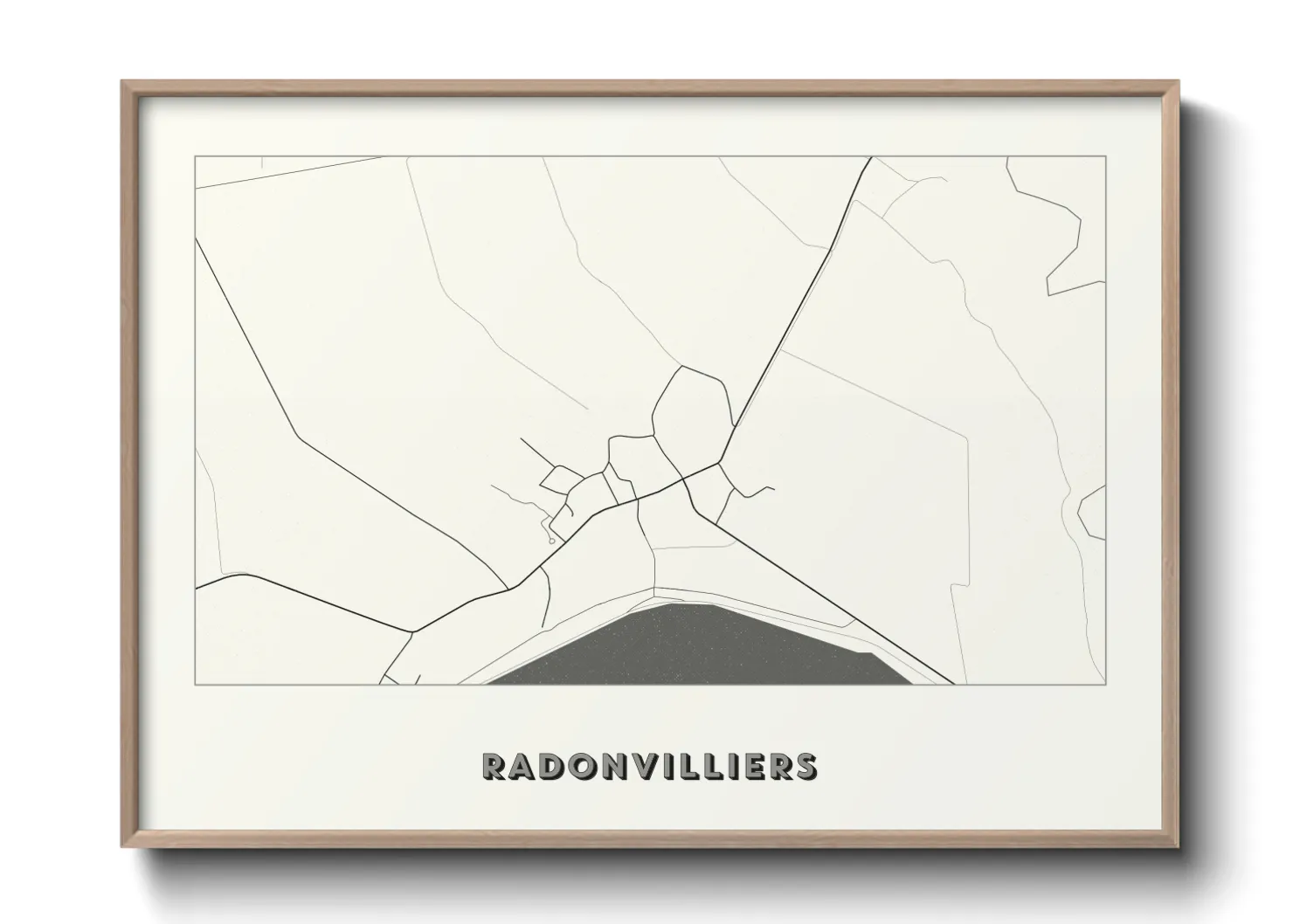 Une affiche de carte sur Radonvilliers