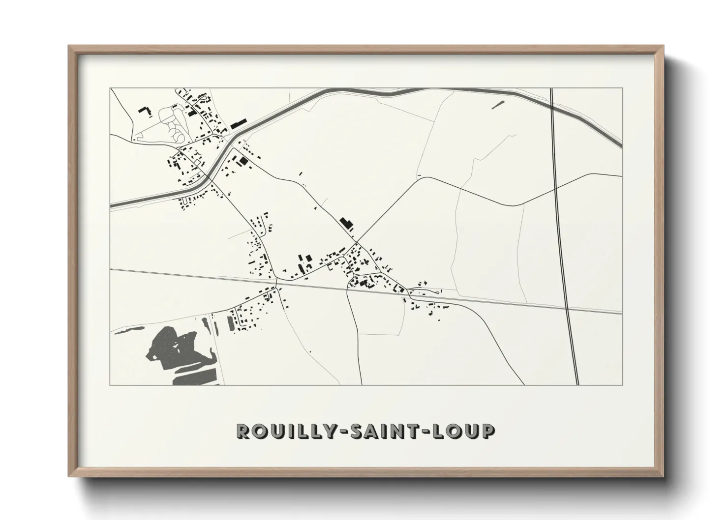 Une affiche de carte sur Rouilly-Saint-Loup