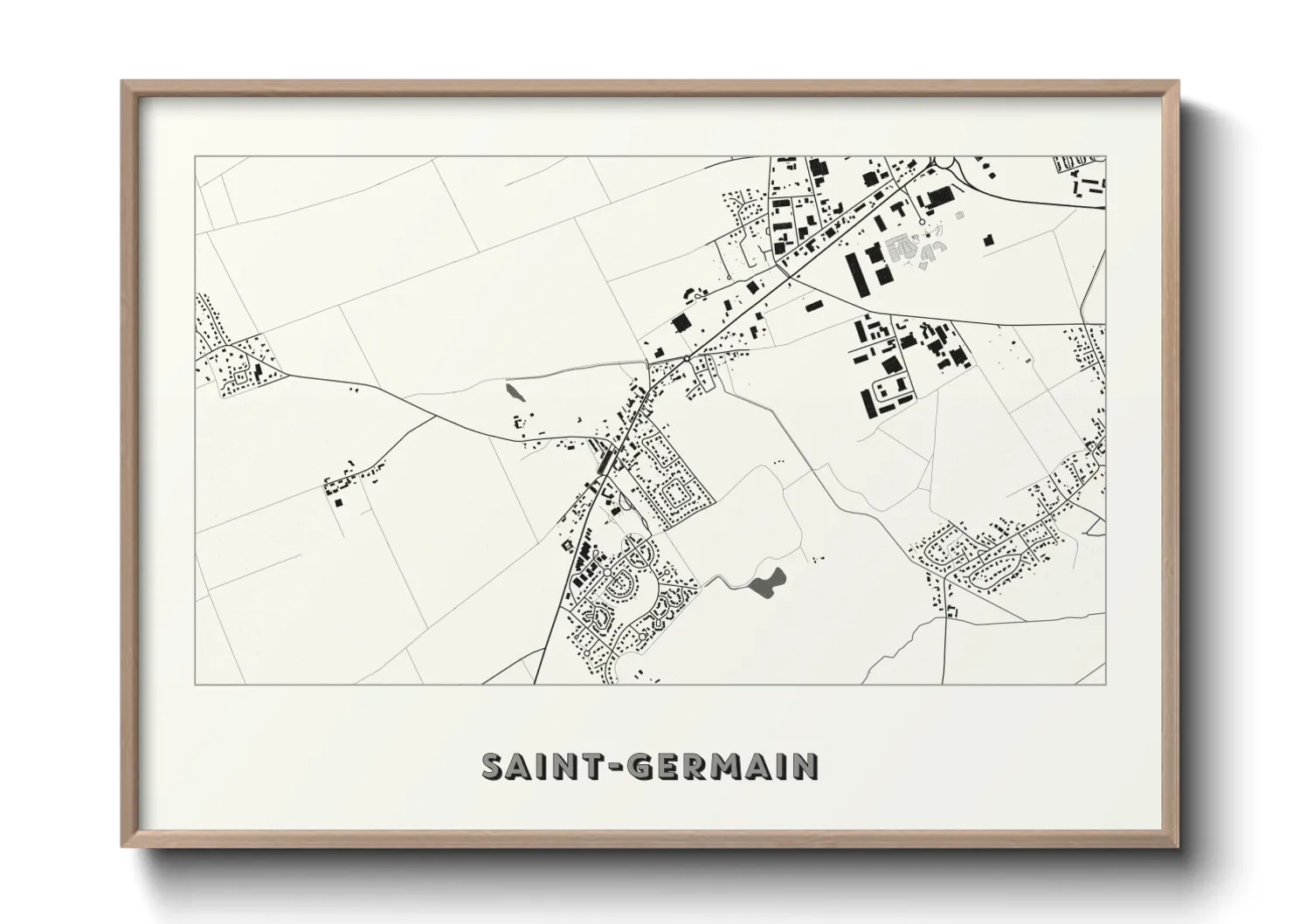 Une affiche de carte sur Saint-Germain
