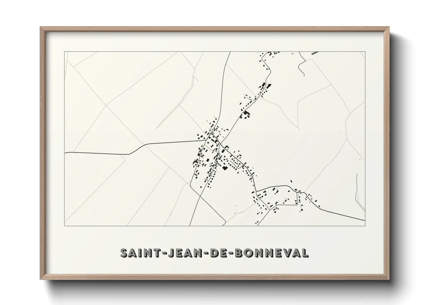 Une affiche de carte sur Saint-Jean-de-Bonneval