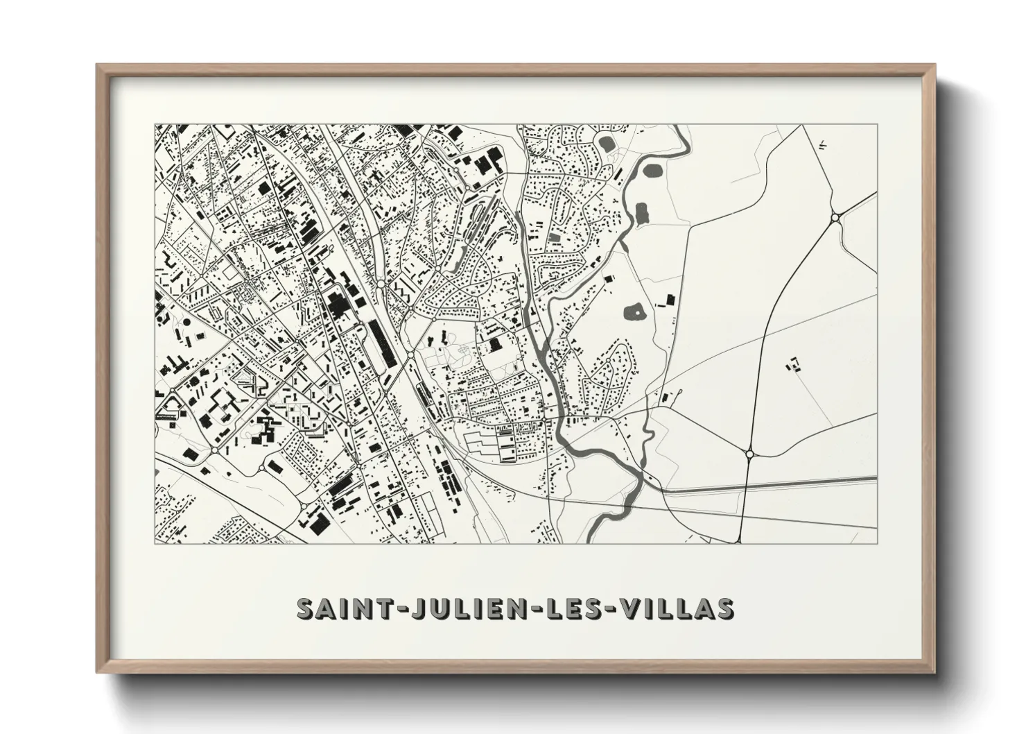 Une affiche de carte sur Saint-Julien-les-Villas